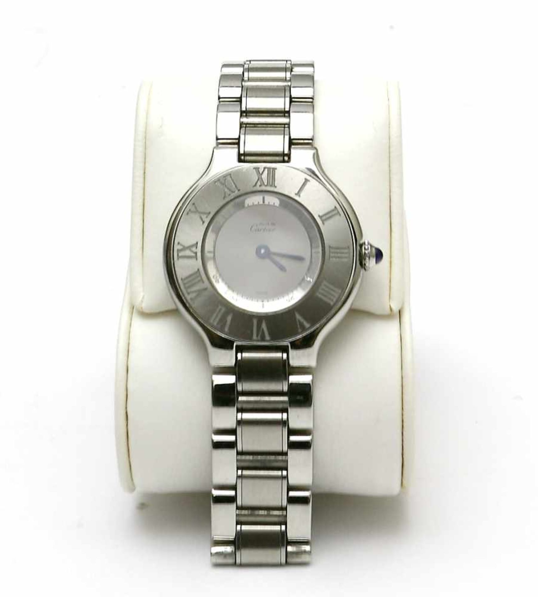 Uhr, Armbanduhr, Cartier, Must de, 21, Stahl, Quarz, 2003