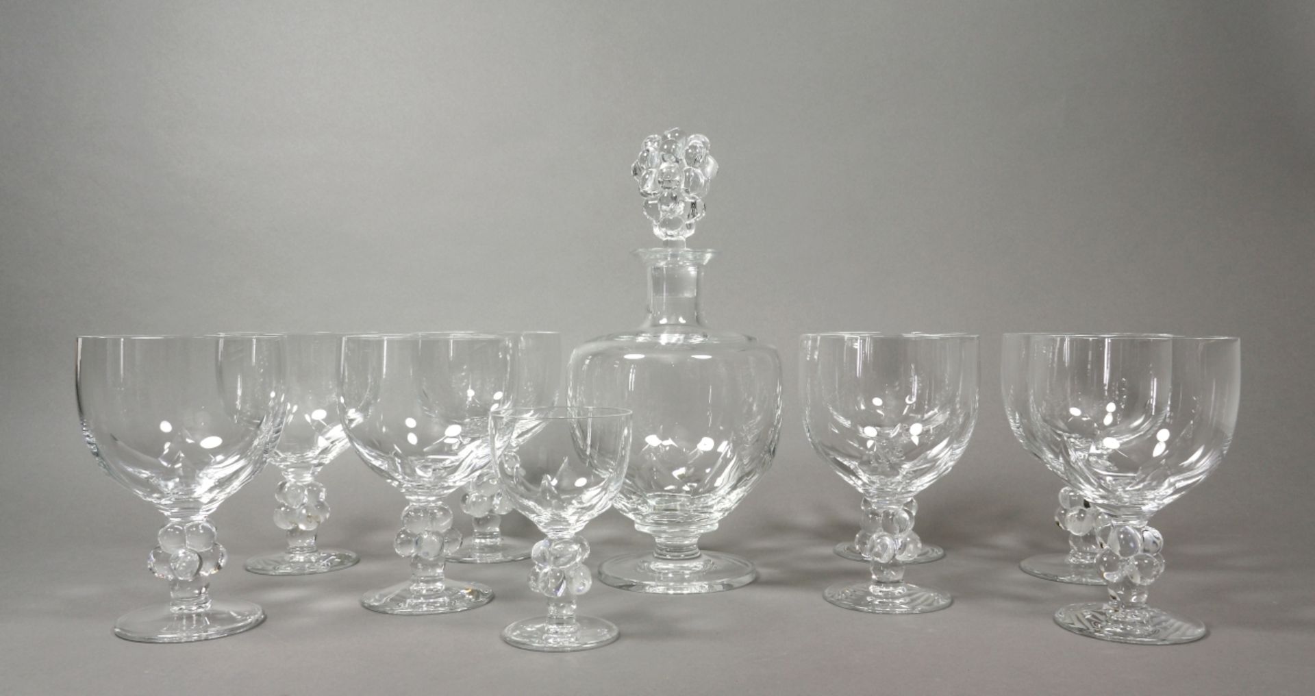 Weinset, Lalique, Clos Vougeot, 1961 - 2006, zehn Teile