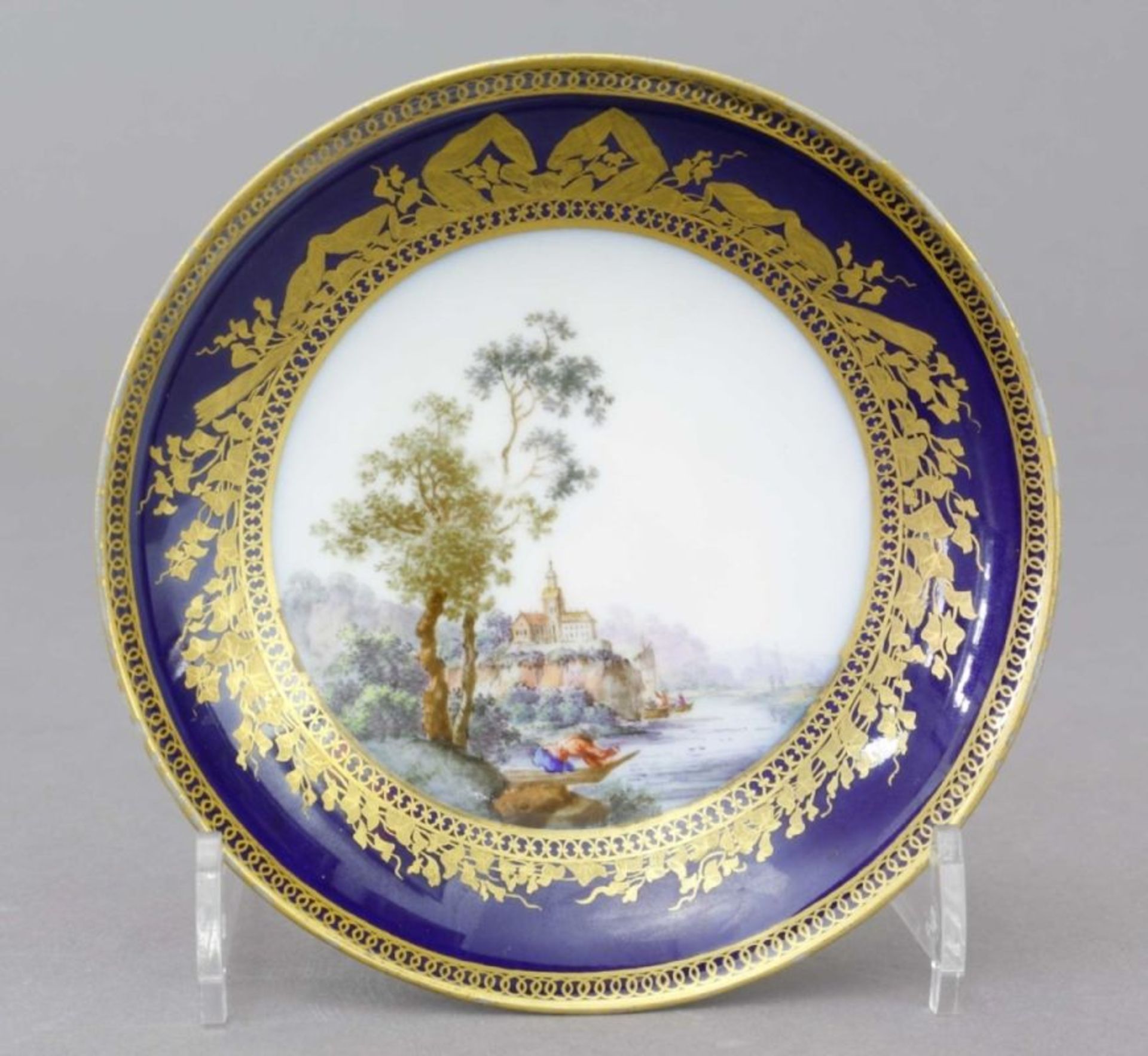 Tasse mit Deckel und Untertasse, klein, Meissen, Marcolini, 1774 - 1813 - Image 2 of 4