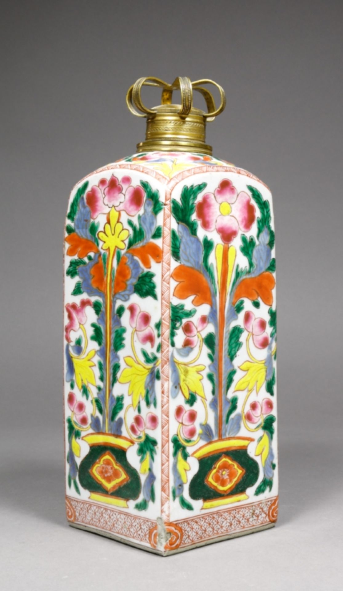 China, Vase, Porzellan, mit französischer Bronzemontierung, wohl - Bild 2 aus 3