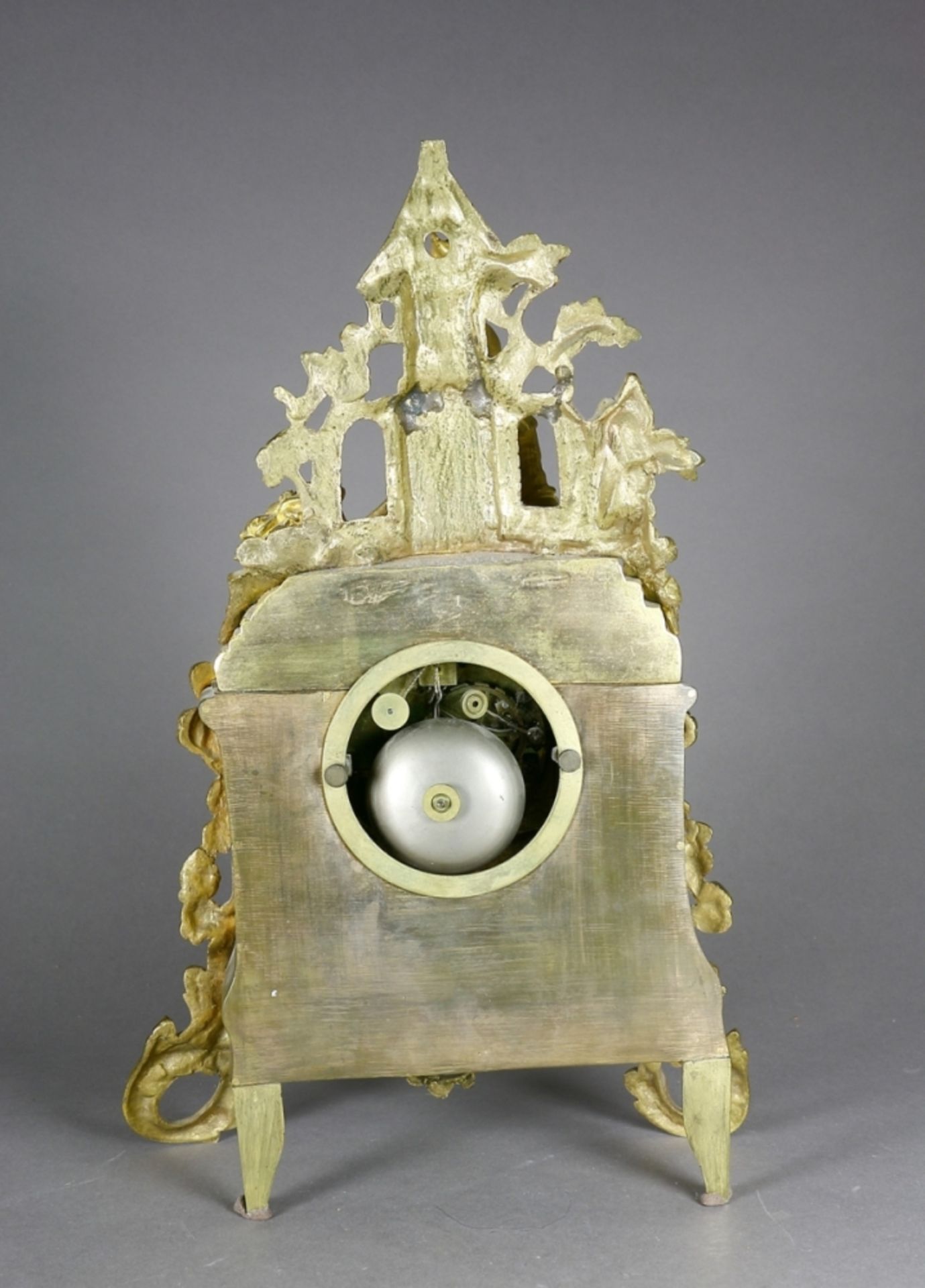 Uhr, Pendule, Goldbronze, Frankreich, 19. Jh. - Bild 2 aus 2