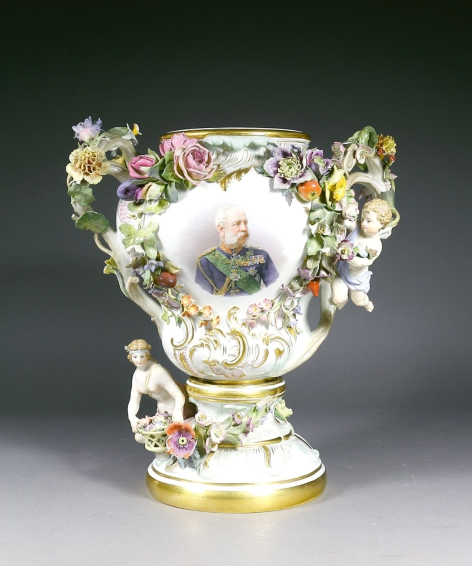 Vase, Prunkvase, Meissen, 1860 - 1923