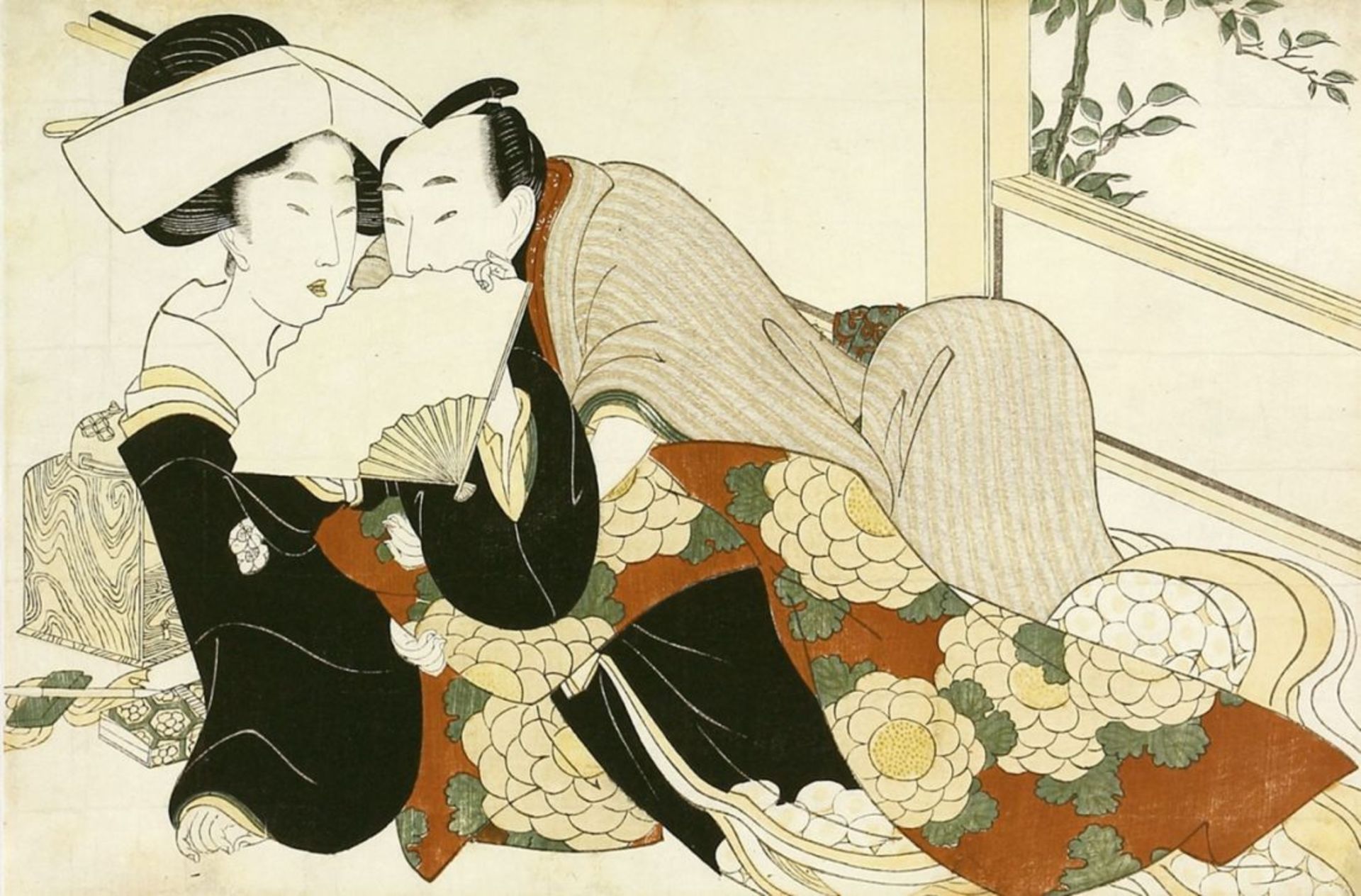 Japan, Farbholzschnitt, Eisen, Keisai (1790 - 1848) zugeschr.