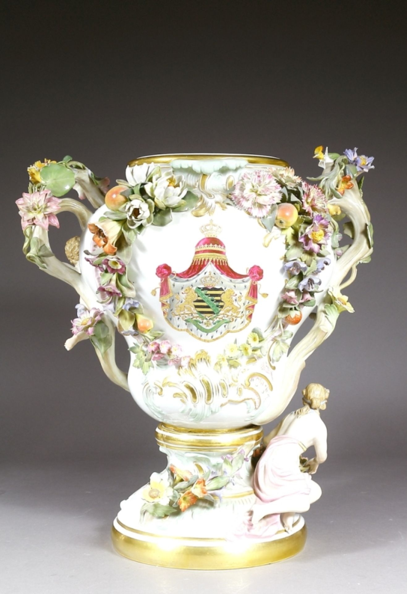Vase, Prunkvase, Meissen, 1860 - 1923 - Bild 2 aus 4