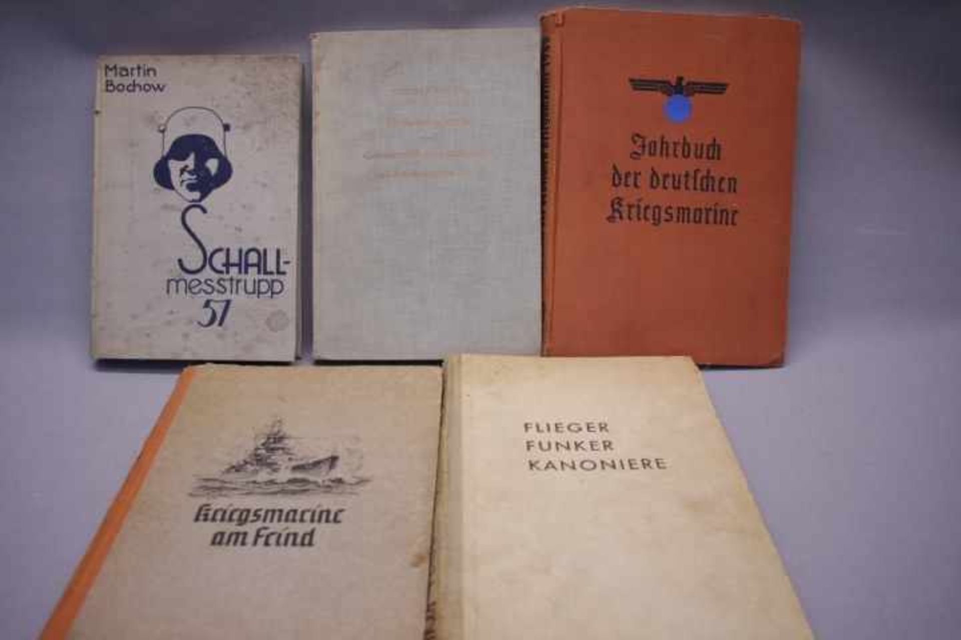 Konvolut 5 Bücher 3.Reich1.Schallmesstrupp 572.Waffen und Geheimwaffen3.Funker Flieger Kanoniere4.