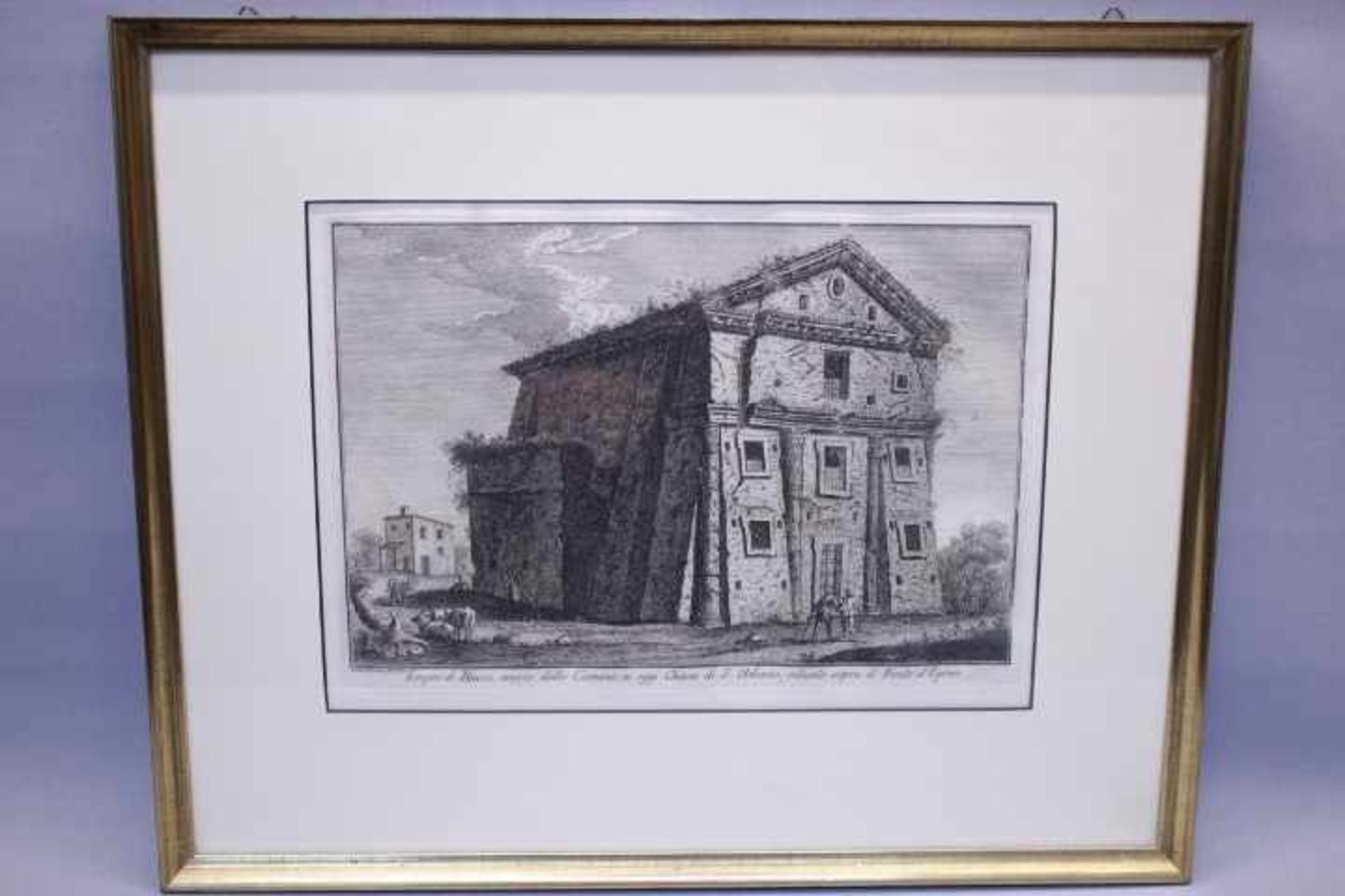 Piranesi & Giuseppe Vasi 1710 Corleone - Rome 1782 Tempio di Bacco Chiesa di S.Urbano «Radierung