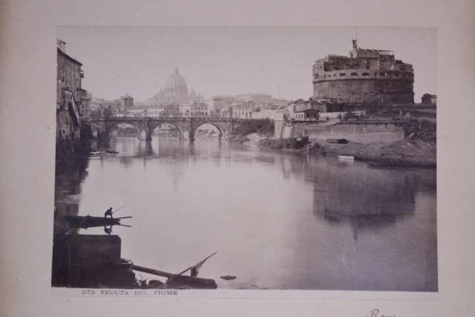 Albumin Fotos 2 St. um 1920Rom Engelsburg / Peterskirche u.Vatikanauf karton26x19cm - Bild 4 aus 4