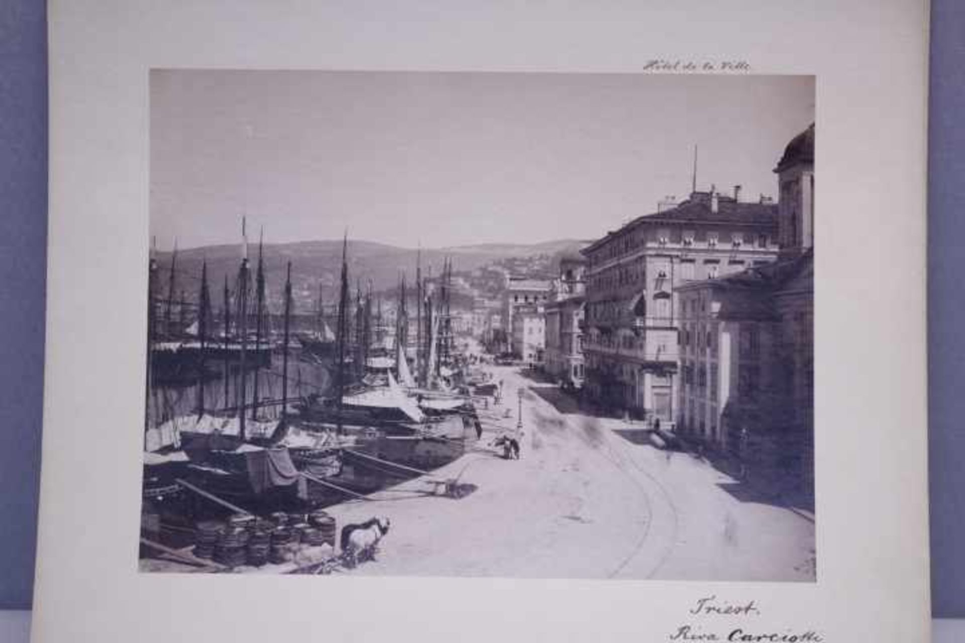Albumin Fotos 2 St. um 19201.Mailand Strebepfeiler am Dom2.Triest Riva CarciottiHotel de la Villeauf