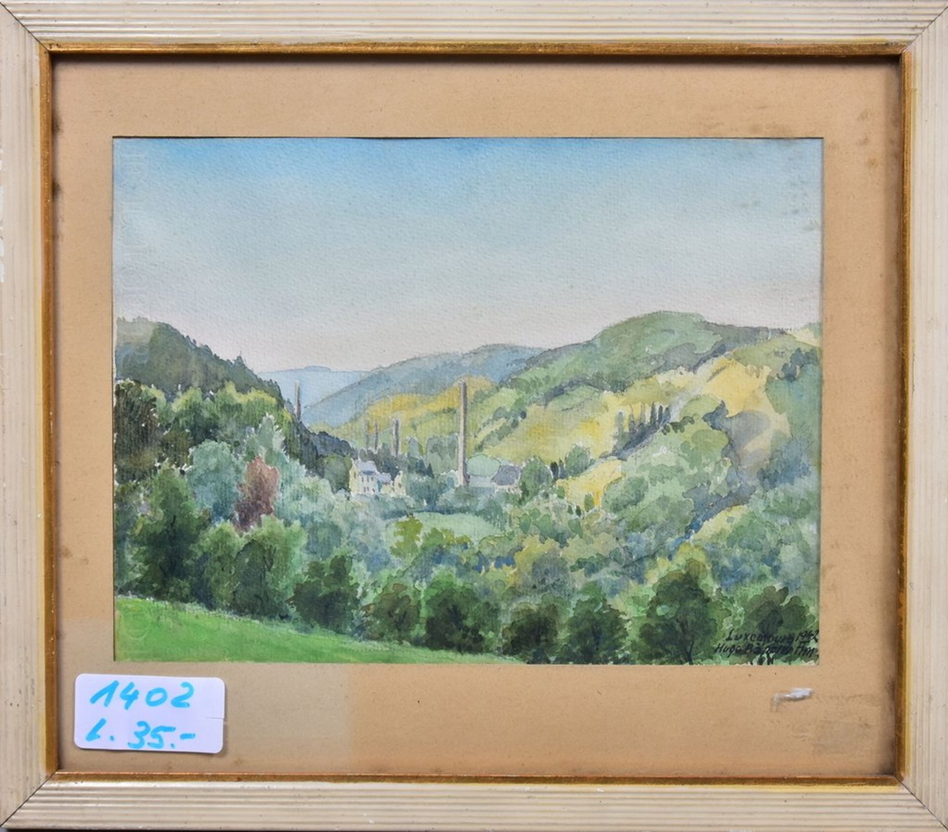 Hugo Bäppler (1876-1956), Industrielandschaft, Aquarell, sign.u.dat.Luxemburg 1942, (