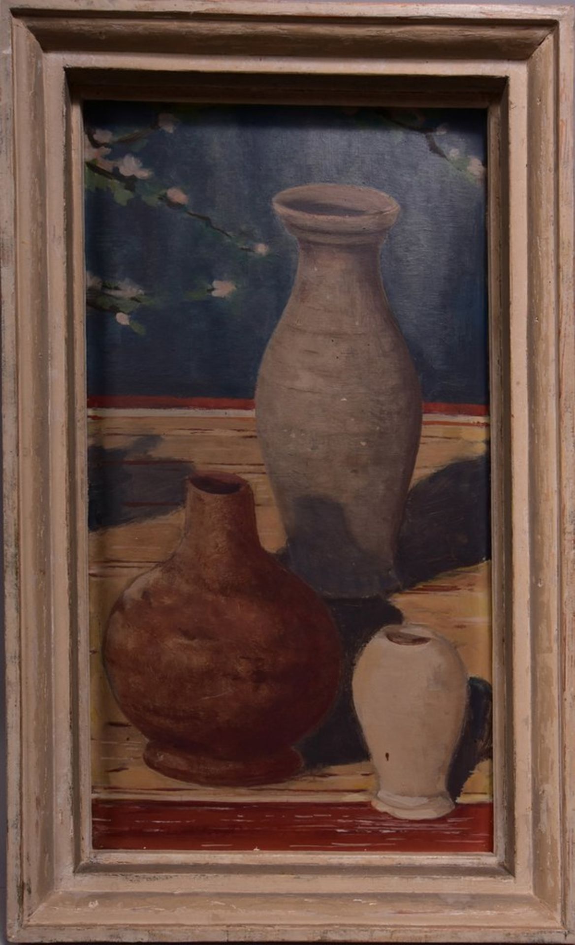 dto., " Stillleben mit 3 Vasen", Oel auf Karton, um 1960, unten links sign., gerahmt, IM