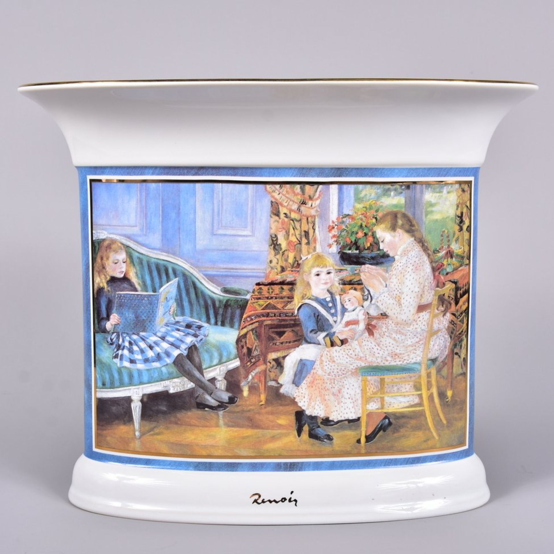 Vase, gemarkt "Artis Orbis Goebel", Kollektion "Renoir ", "L´apres-midi des enfants"(