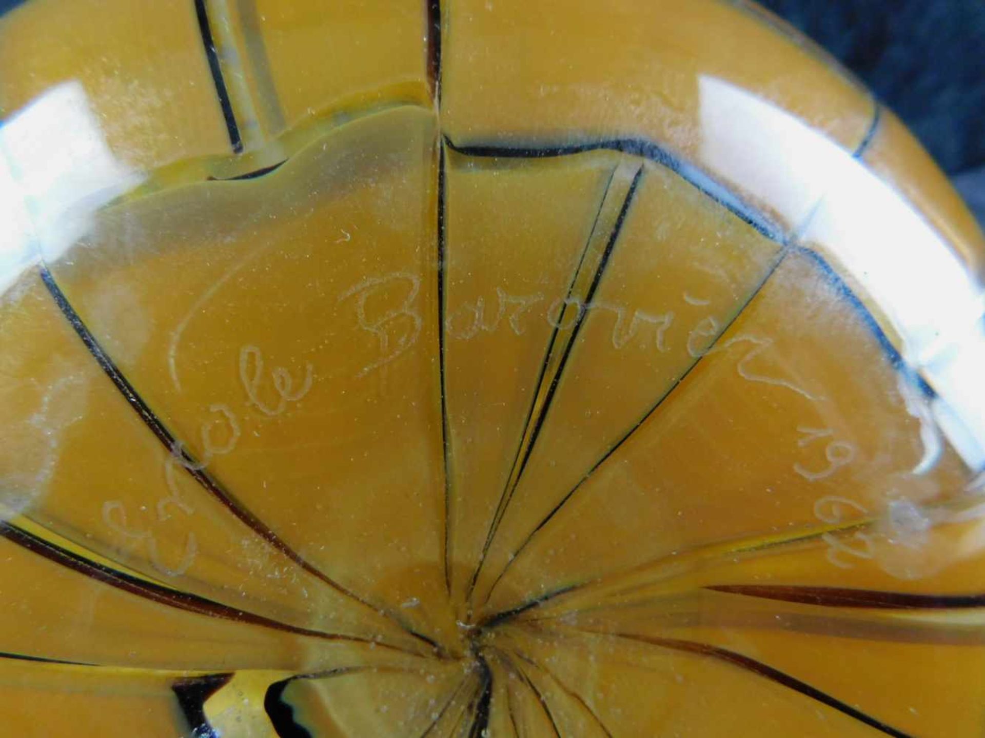 Murano Vase Tessere, signiert Ercole Barovier 1962 - Bild 3 aus 3