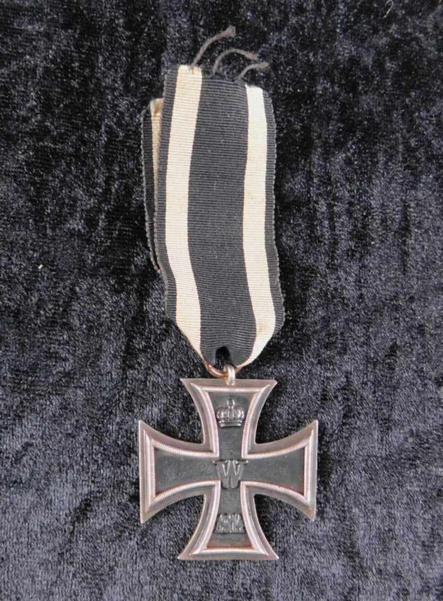 1. Weltkrieg, Preussen Eisernes Kreuz 1914 mit Ordensband, 2. Klasse, Eisenkern geschwärzt