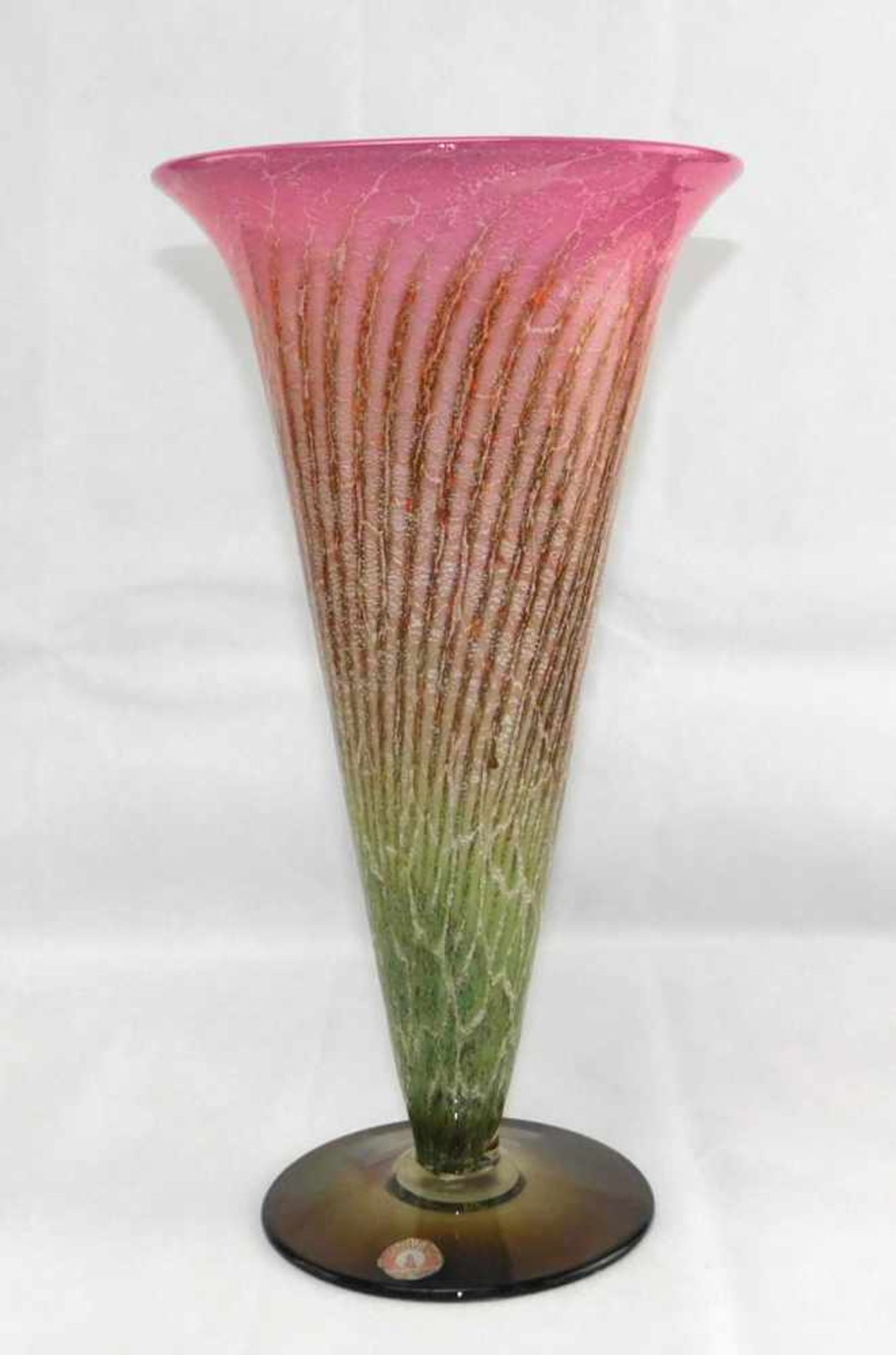 WMF große Vase IKORA, pink/grün, 1930er Jahre