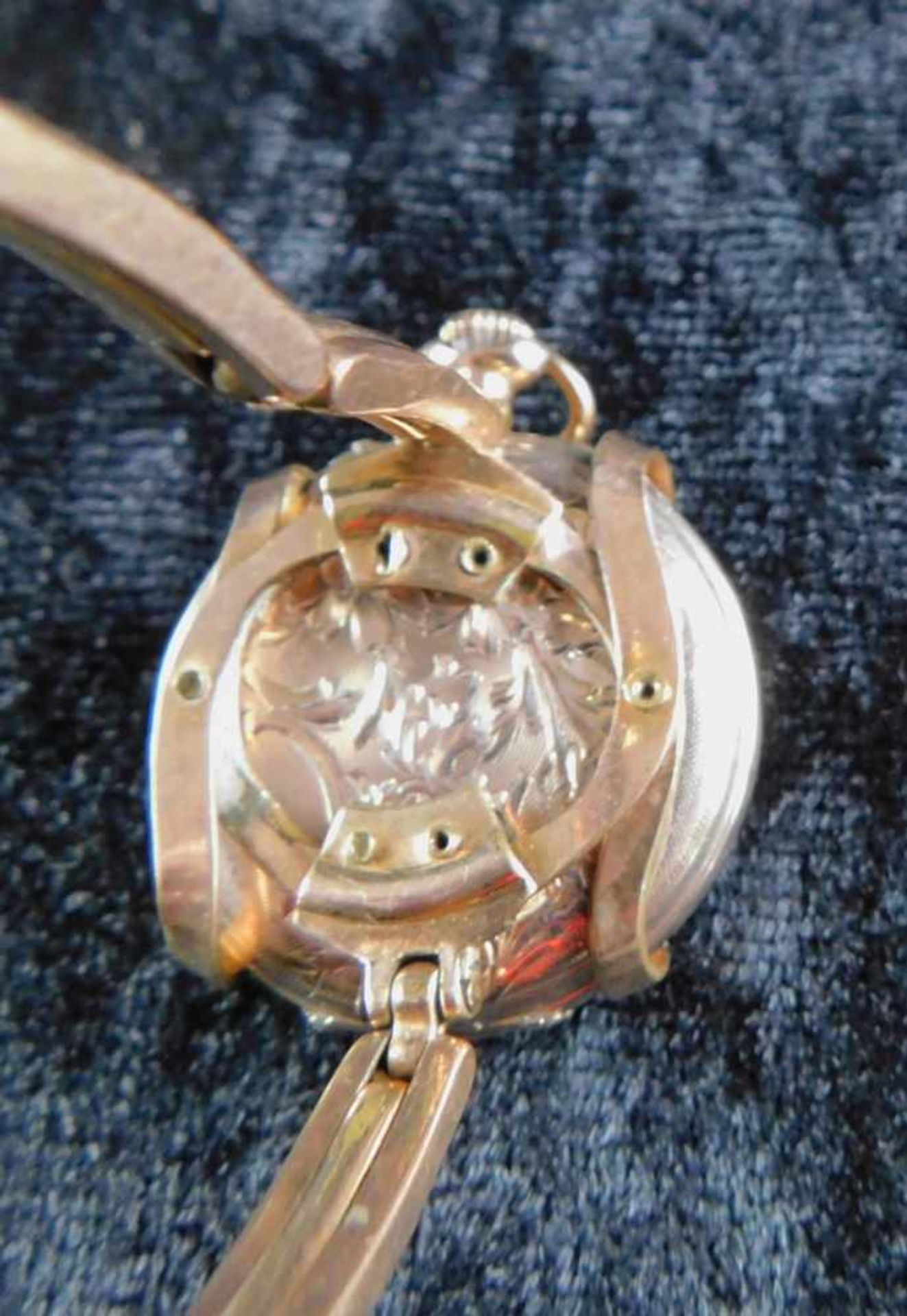 Taschenuhr mit Armband Patent Union, Gold, im Deckel nummeriert 59502, 31 g - Image 2 of 6