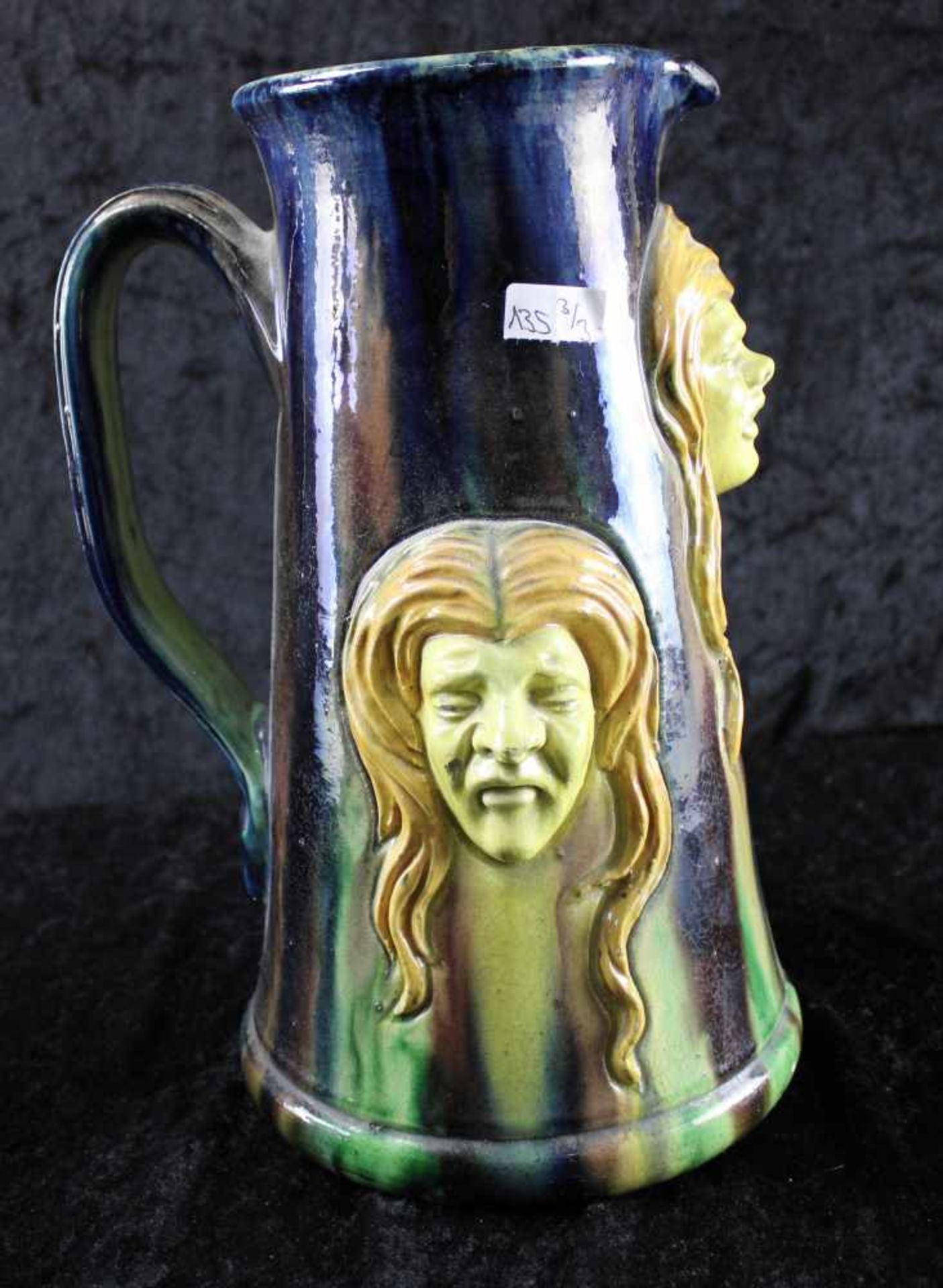 Große Jugendstil-Vase, Vlaamse Art, "3 Hexen", ca.1925, guter Erhaltungszustand - Image 4 of 4