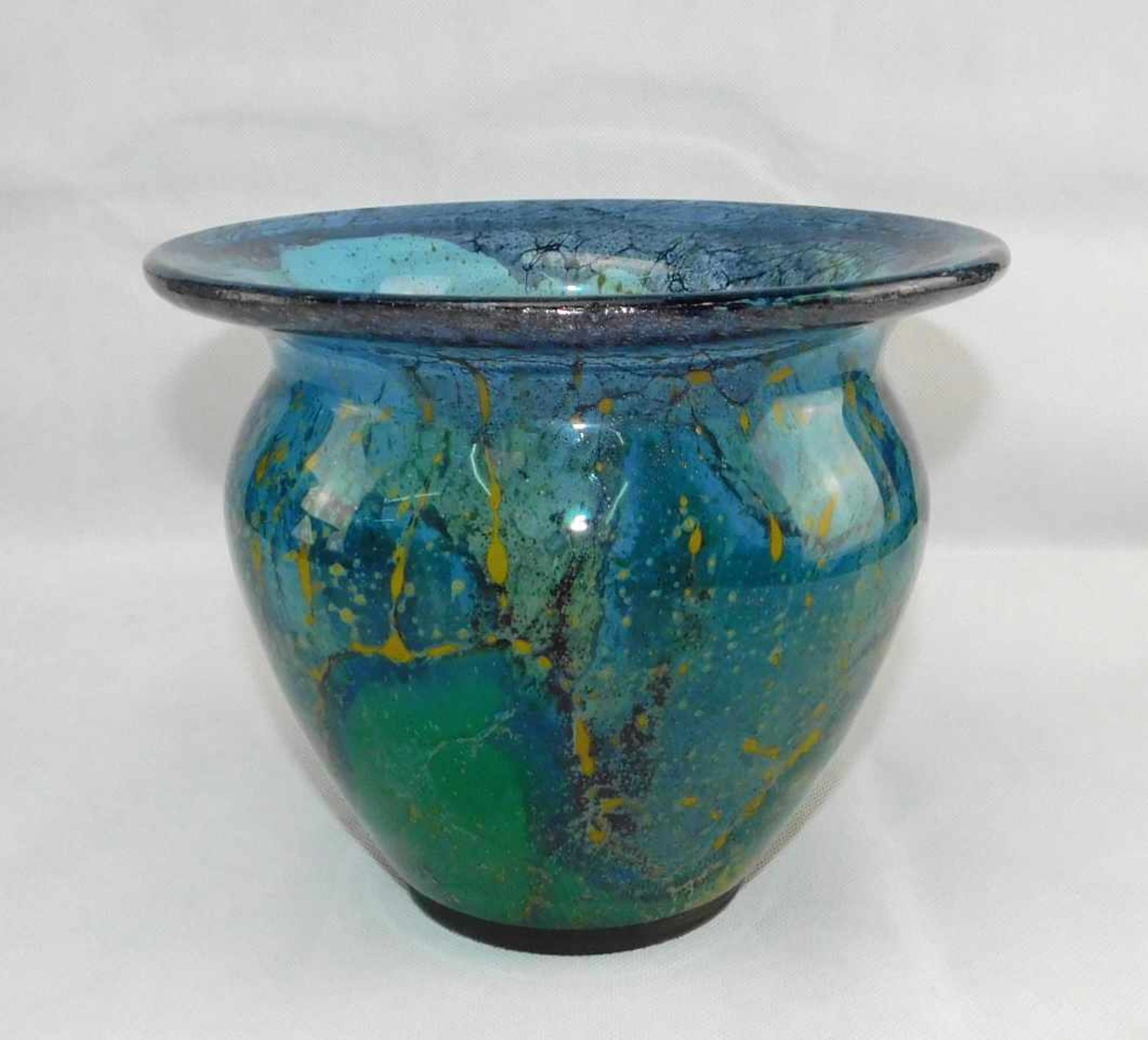 WMF Kleine Vase IKORA, blau/grün, 1930er Jahre