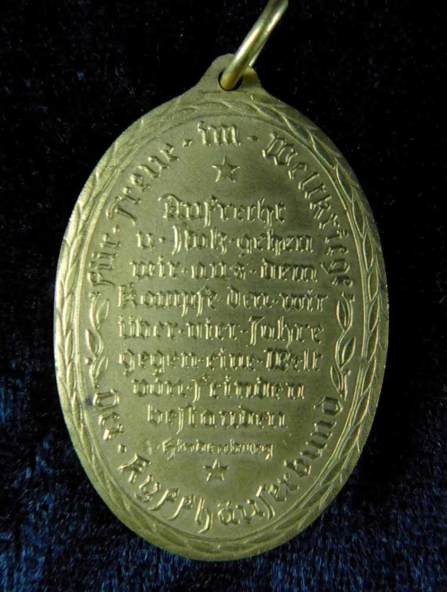 Gedenkmedaille Kyffhäuserbund 1914-18 - Für treue Dienste im Weltkrieg - Image 2 of 2