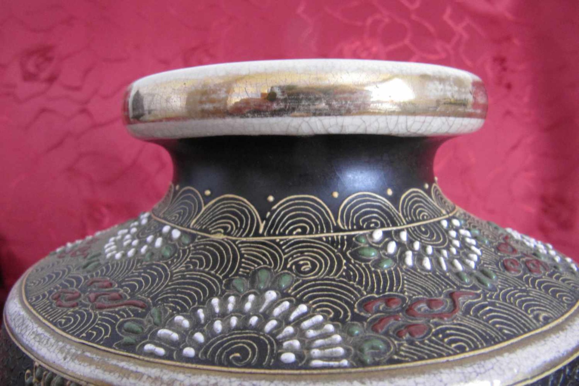 Baluster-Vase, Japan Satsuma Stil, Anfang 20. Jhdt. - Bild 5 aus 6