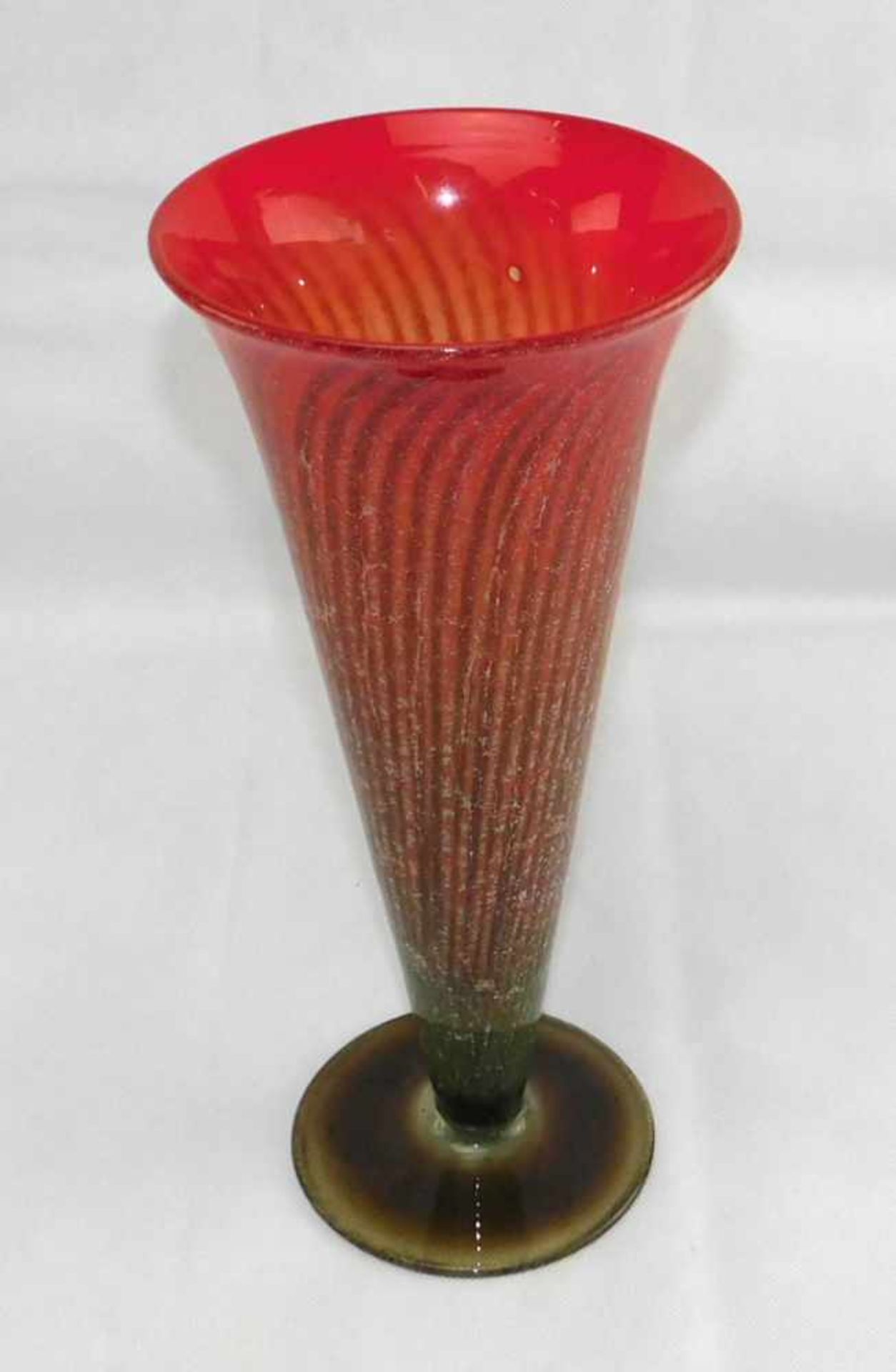 WMF Vase IKORA, rot/olivgrün, 1930er Jahre - Bild 2 aus 2