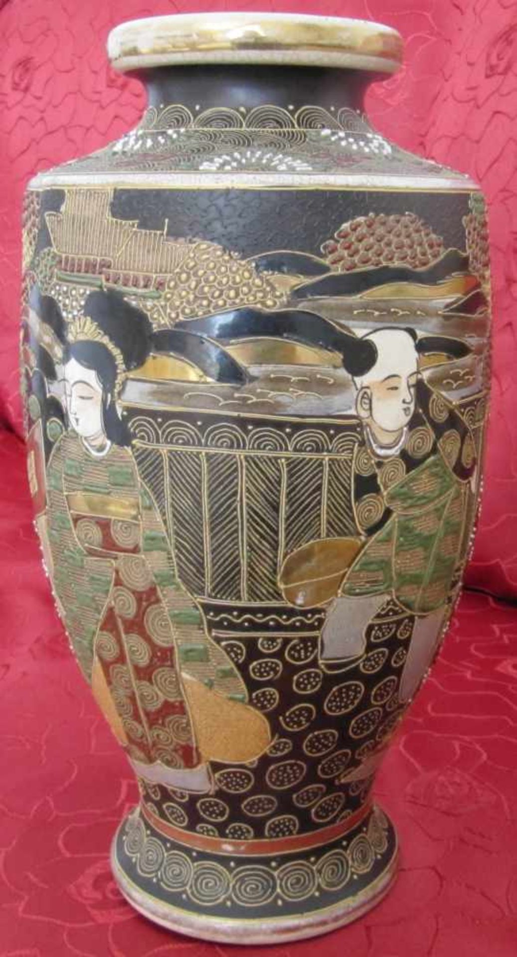 Baluster-Vase, Japan Satsuma Anfang 20. Jhdt. - Bild 2 aus 6