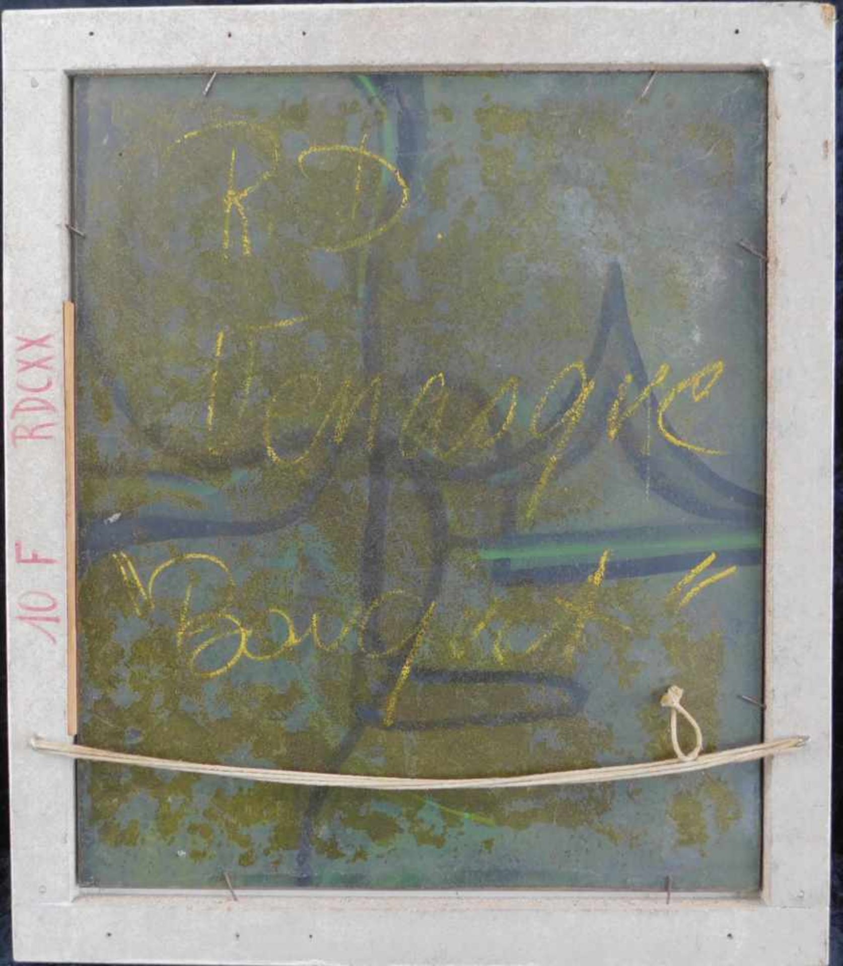 Abstrakte Komposition, Stillleben, Frankreich, Acryl auf Metall, monogr. unten rechts RD CXX - Bild 6 aus 6