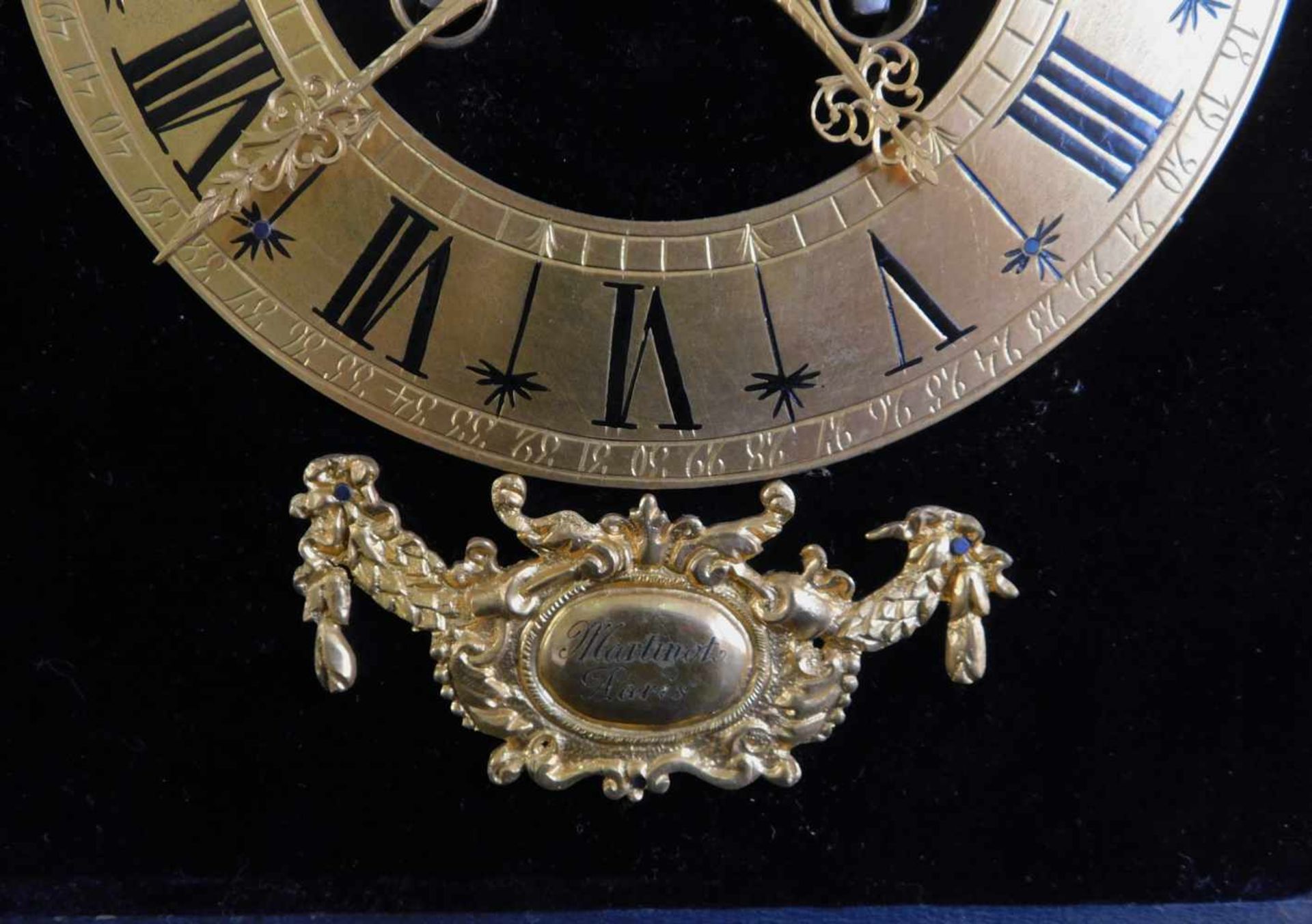 Konsoluhr, Nussbaum, französisch, um 1845, Martinot Paris, prämiertes Uhrwerk Medaille de4 - Bild 7 aus 13