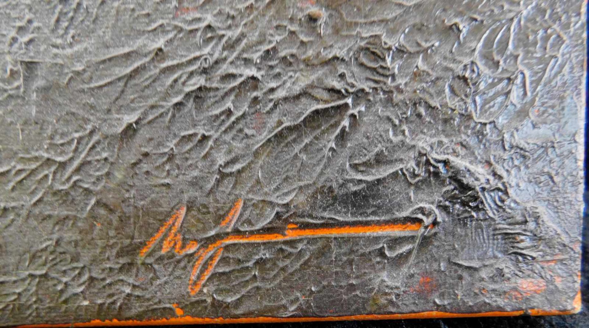 Unbek. Künstler, in der art vom Mulley, Eiskarlspitze Karwendel, Öl auf Leinwand, signiert unten - Bild 2 aus 3