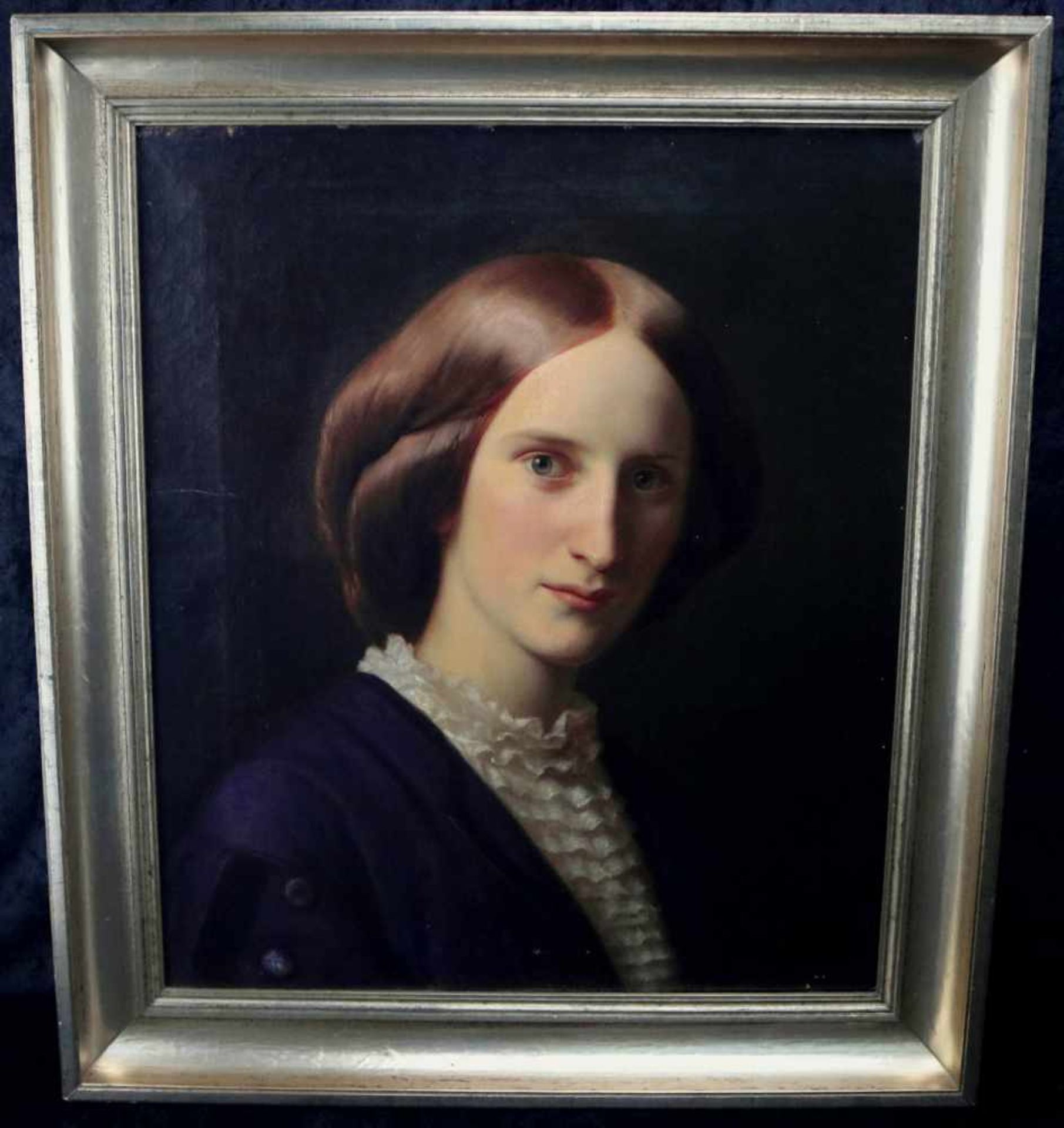 Karl Ludwig Adolf Ehrhardt, 1813 Berlin - 1899 Wolfenbüttel, "Biedermeierporträt einer jungen Dame", - Bild 2 aus 7