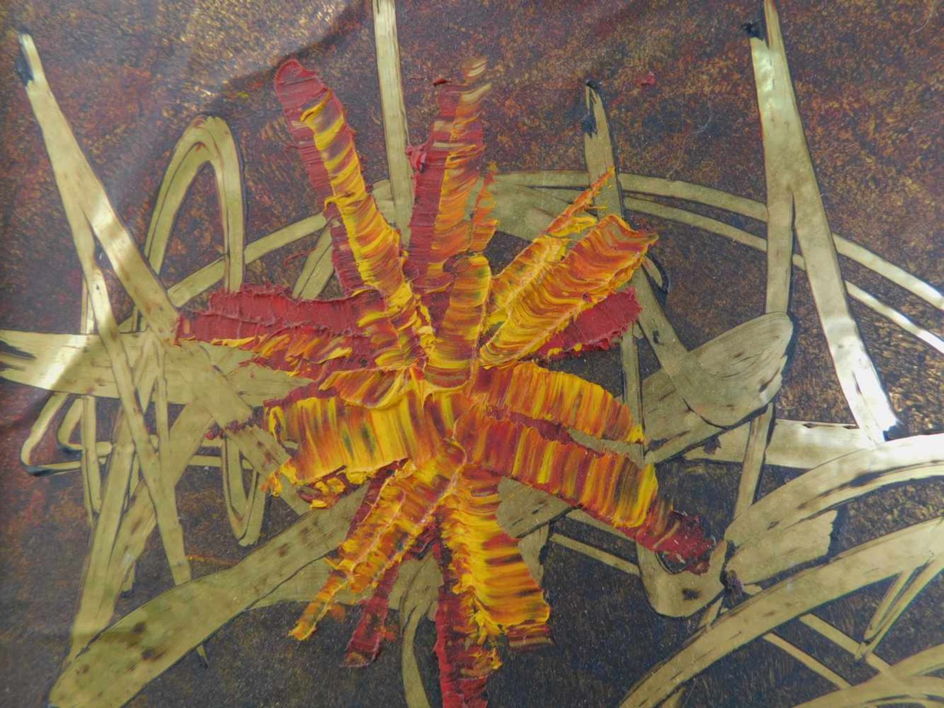 Abstrakte Komposition, Stillleben, Frankreich, Acryl auf Metall, monogr. unten rechts RD CXX - Bild 3 aus 6