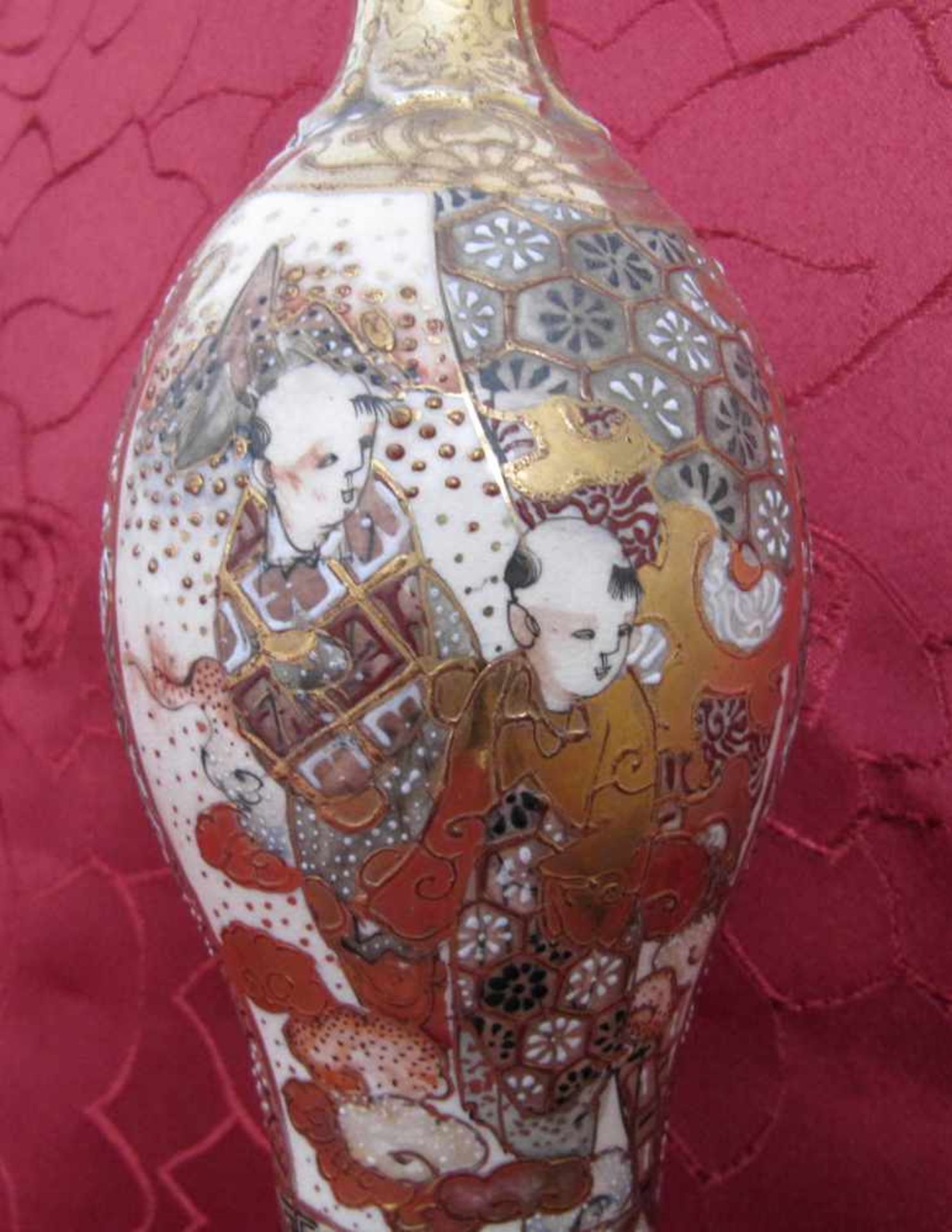 Kalebassen-Vase, Japan Satsuma, Anfang 20. Jhdt. - Bild 4 aus 6
