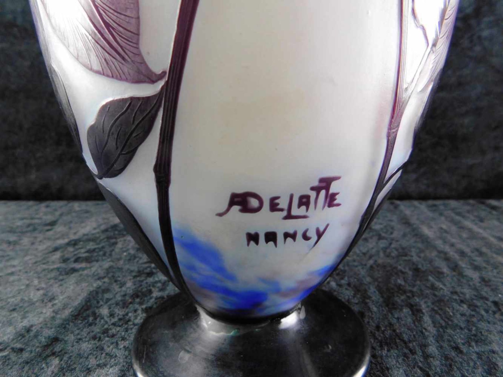 André Delatte, Nancy, Vase um 1925, Reliefätzung ADELATTE NANCY - Bild 4 aus 5