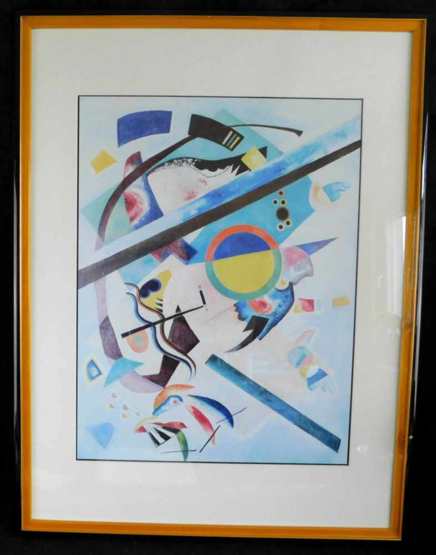 Wassily Kandinsky, Plakat, gerahmt hinter Glas im Passepartout