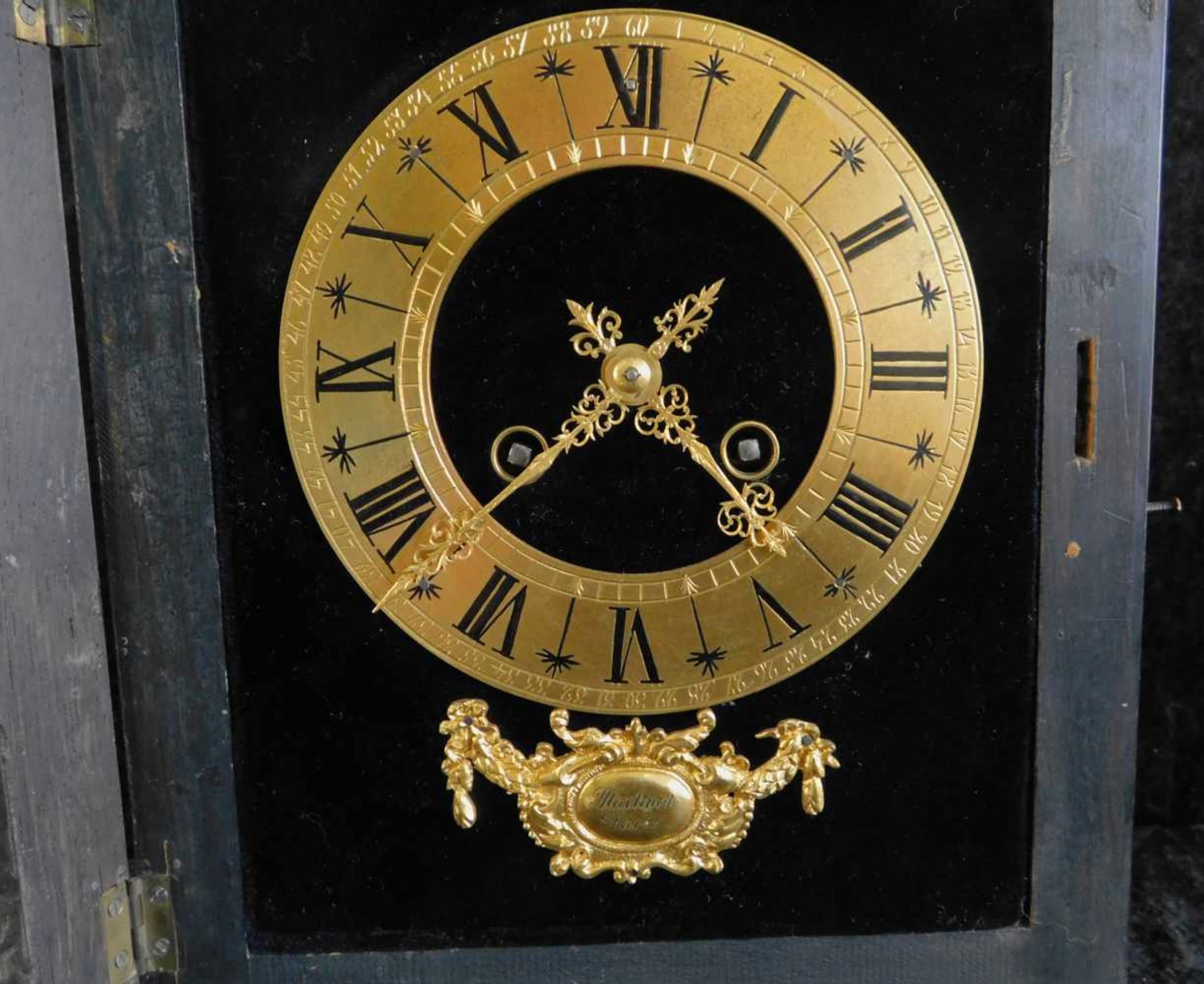 Konsoluhr, Nussbaum, französisch, um 1845, Martinot Paris, prämiertes Uhrwerk Medaille de4 - Bild 8 aus 13