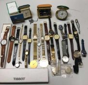 Großes Uhrenkonvolut mit ca. 20 Armbanduhren, für Uhrenfreaks: Tissot in Originalbox, In Time,