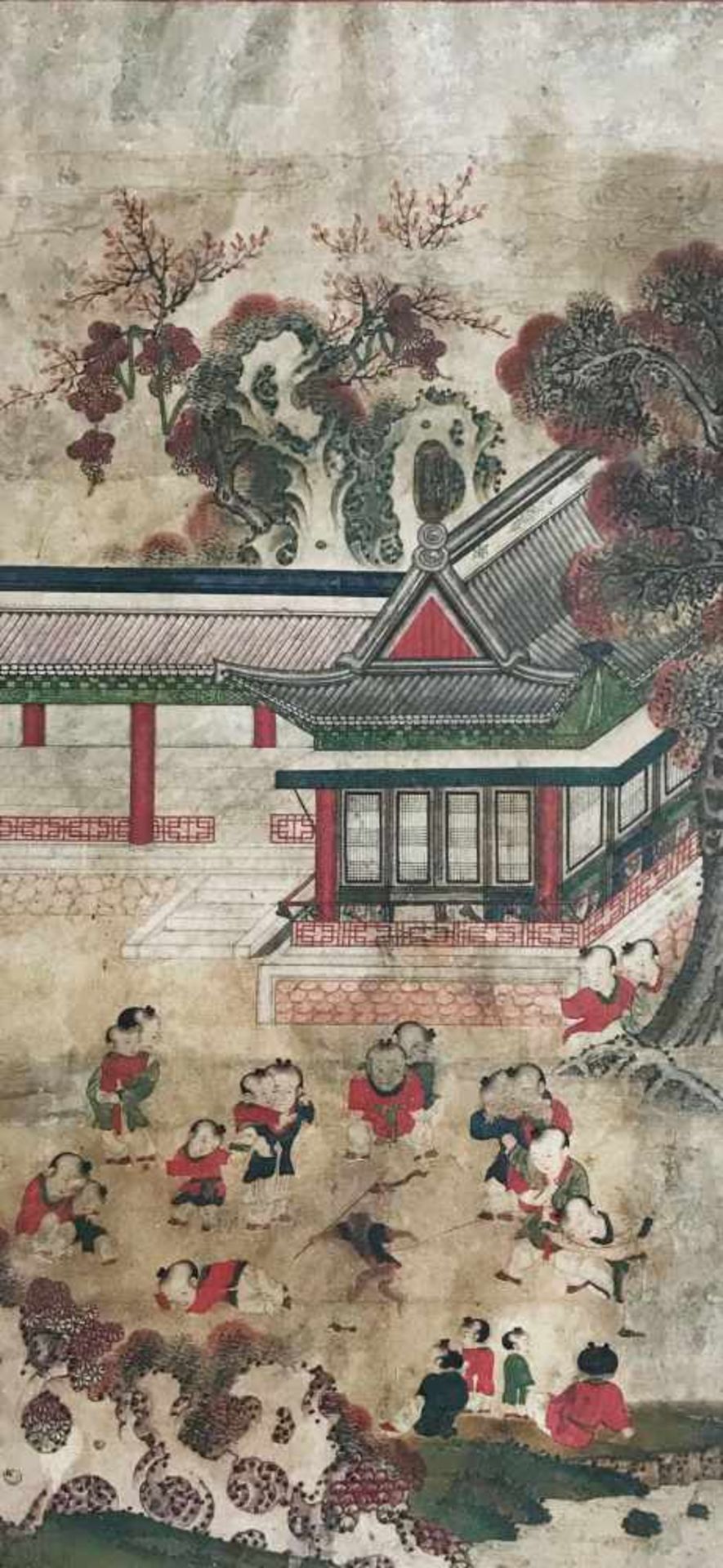 1 Satz Pae Ja Dong - Gemälde, Korea, mittlere Yi Dynastie (Ende 17. Jh). 6 x Gemälde auf Reispapier, - Bild 3 aus 7