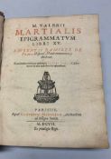 M. Valerii Martialis: Epigrammatum Libri XV. Paris 1607. sächsischer Wappeneinband. Schweinsleder.