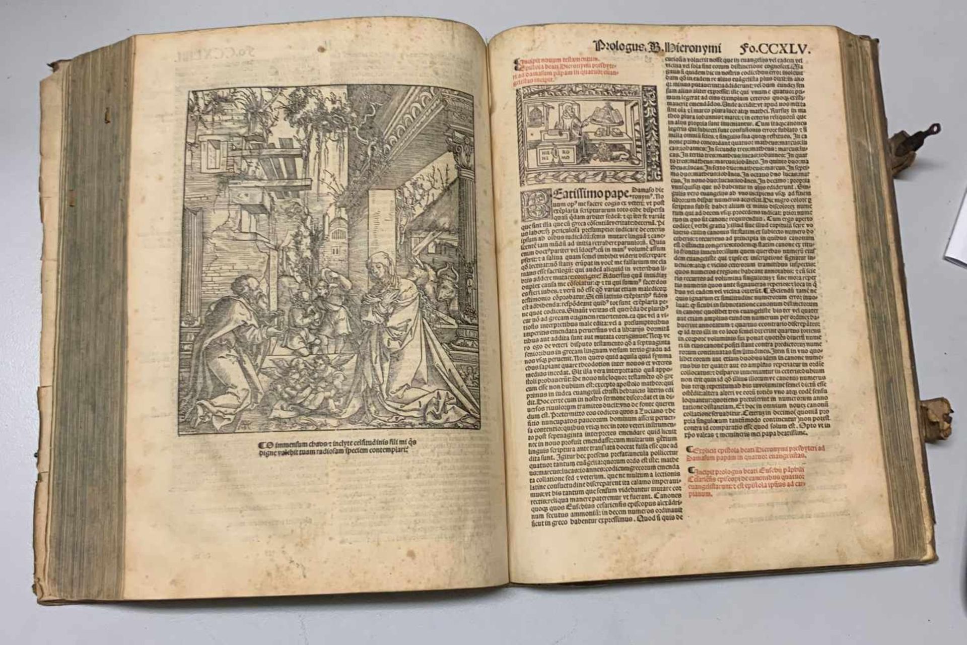 Bibel von 1519. Titel in rot u. schwarz. Holzschnitt monogrammiert: HSK (=Hansspringinsklee). - Image 9 of 9