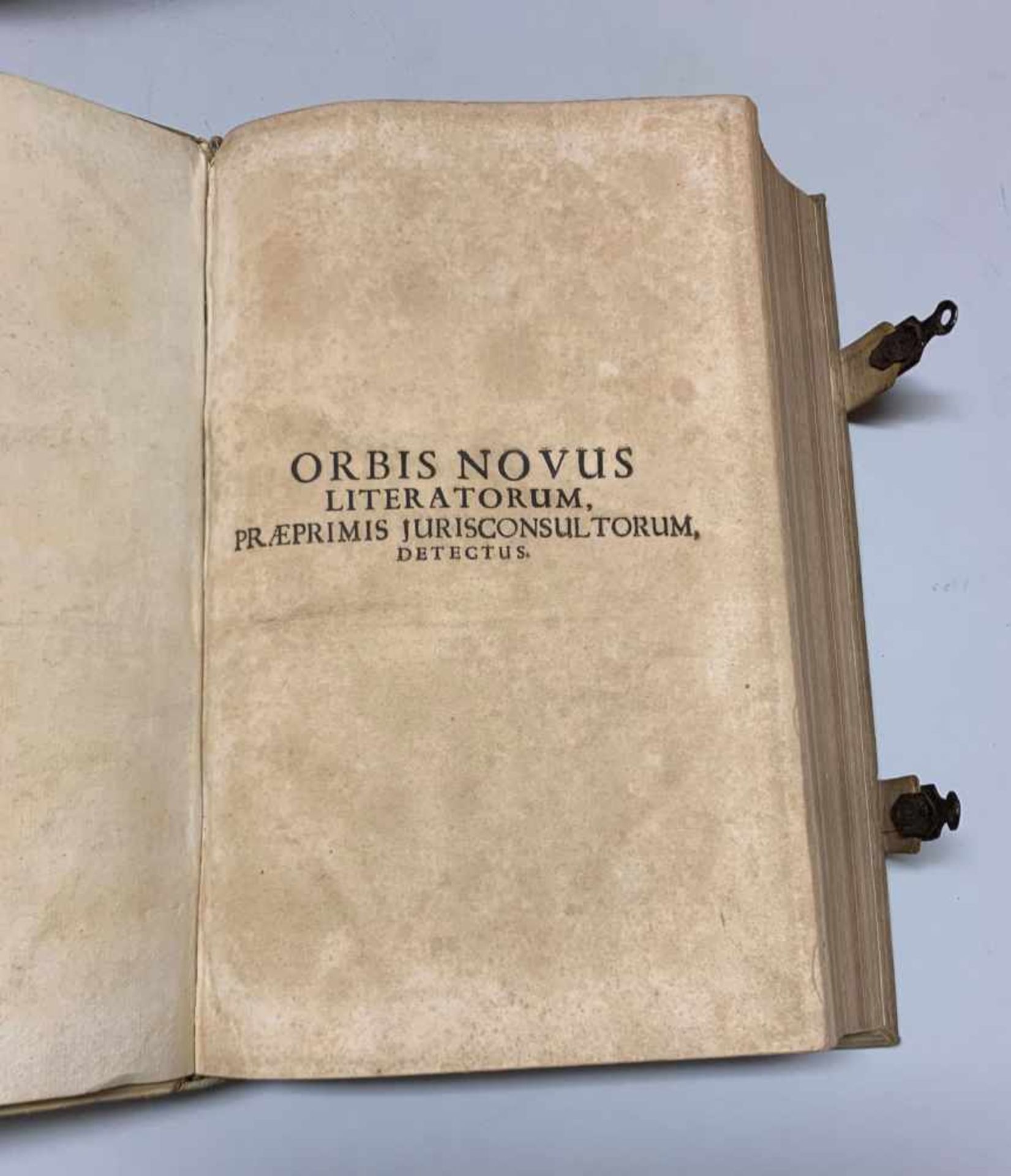 Christoph Ludwig: Orbis Novus Literatorum, Praeprimis, Jurisconsultorum, Detectus, Sive - Image 2 of 9