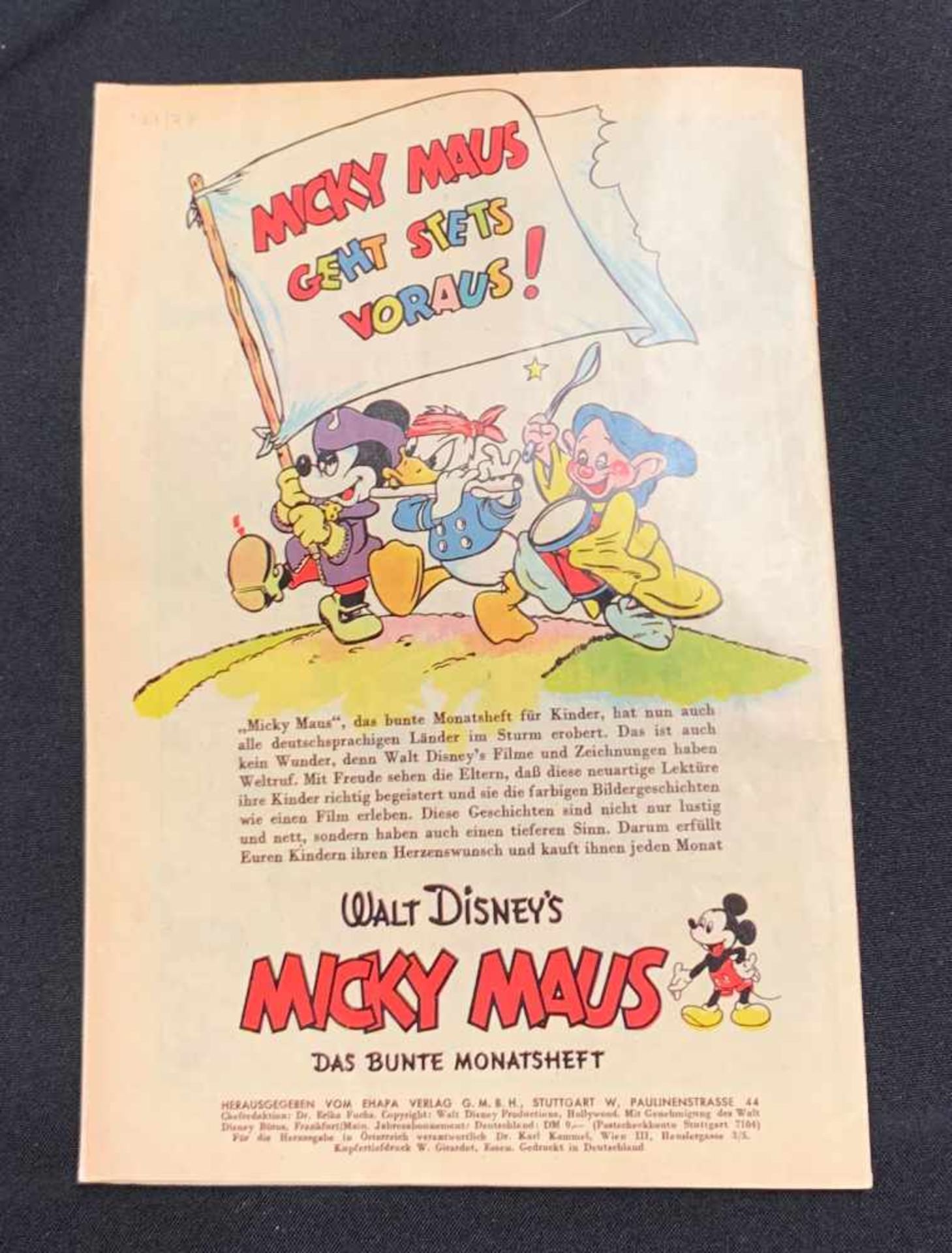 Walt Disney`s Micky Maus. Das bunte Monatsheft Nr. 2 vom Februar 1952, Nachdruck - Image 3 of 3