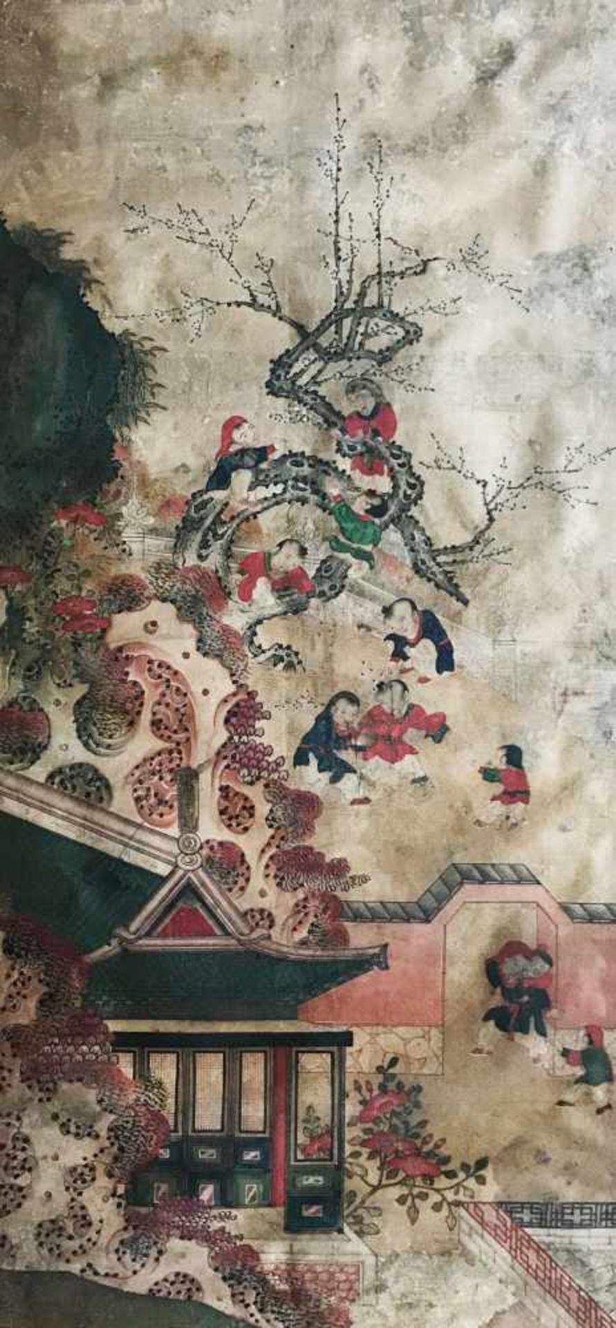 1 Satz Pae Ja Dong - Gemälde, Korea, mittlere Yi Dynastie (Ende 17. Jh). 6 x Gemälde auf Reispapier, - Bild 2 aus 7