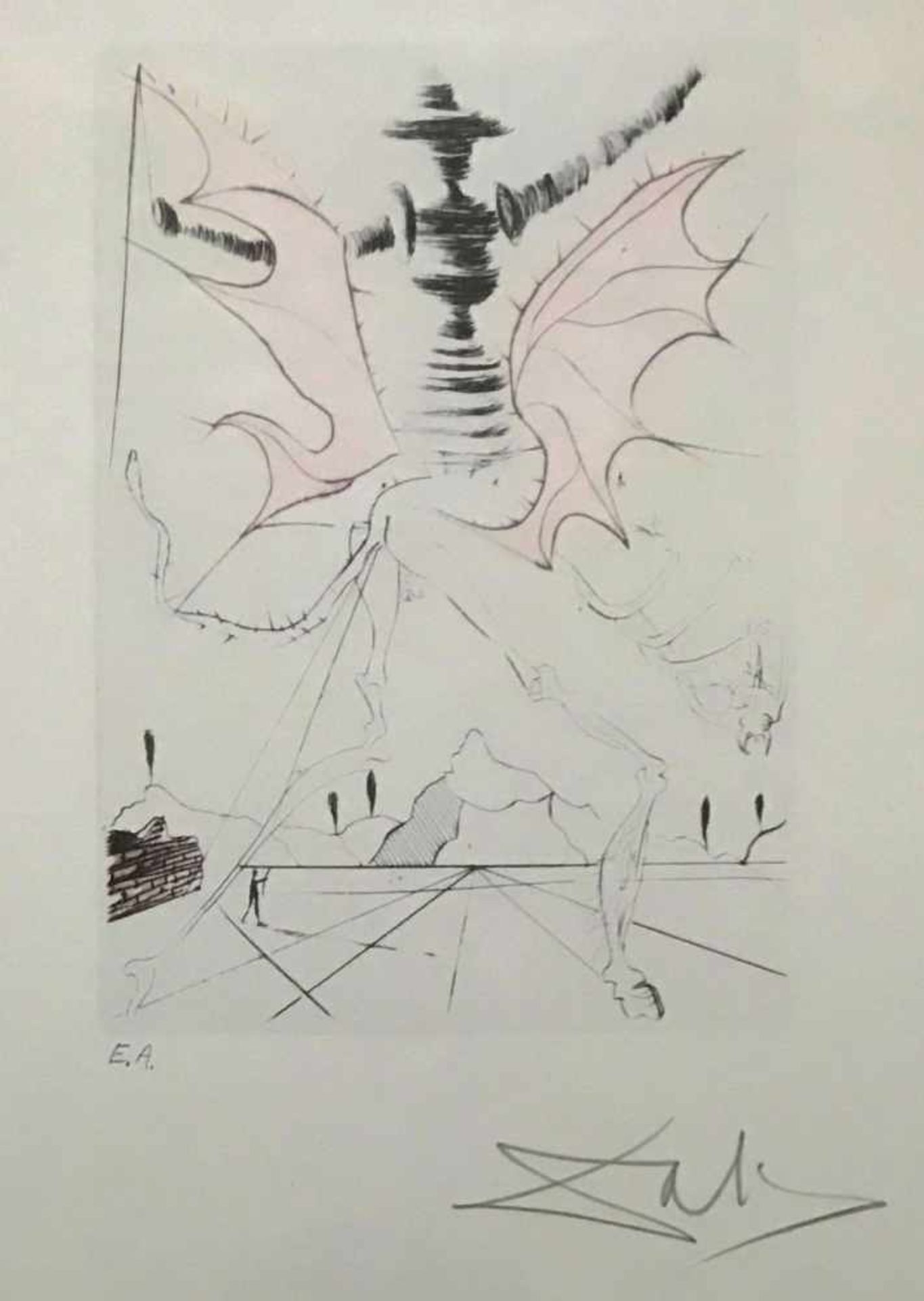 Salvador DALI (1904-1989), Paar Lithographien, signiert, E.A., je 26,5 x 18,5 cm (Platte). - Bild 3 aus 3