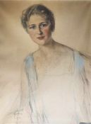 Curt Schmidt-Chevalier (geb. 1880), Damenportrait, Zeichnung, signiert, datiert 1924, 64 x 49 cm