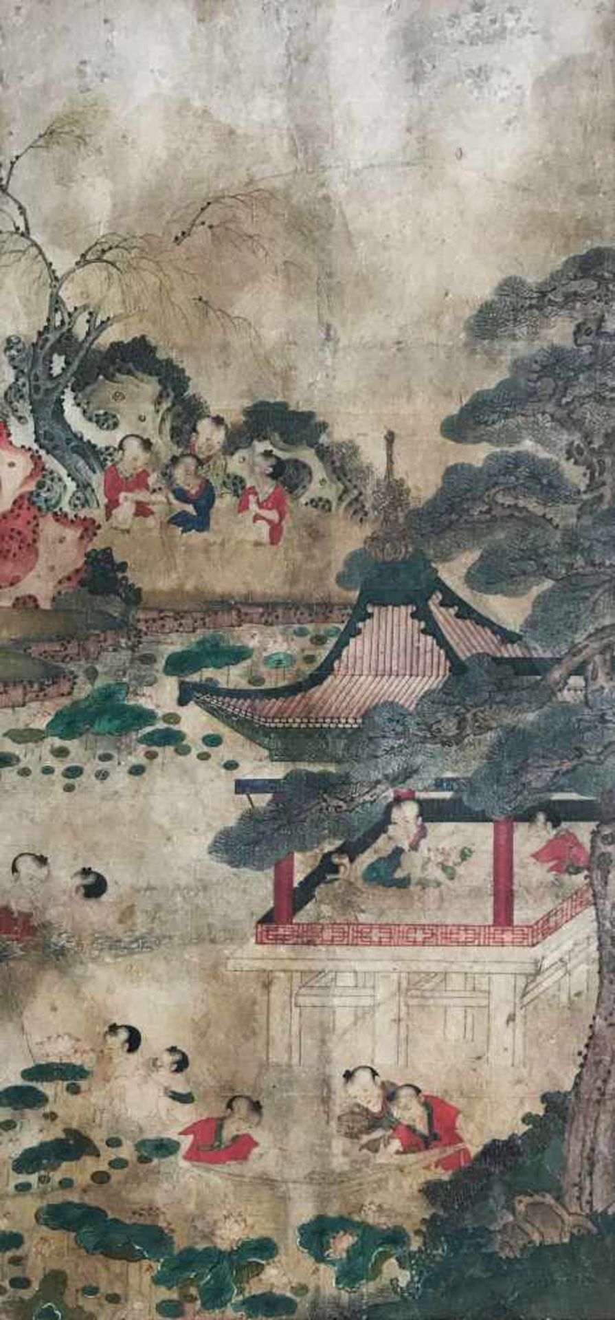 1 Satz Pae Ja Dong - Gemälde, Korea, mittlere Yi Dynastie (Ende 17. Jh). 6 x Gemälde auf Reispapier, - Bild 5 aus 7