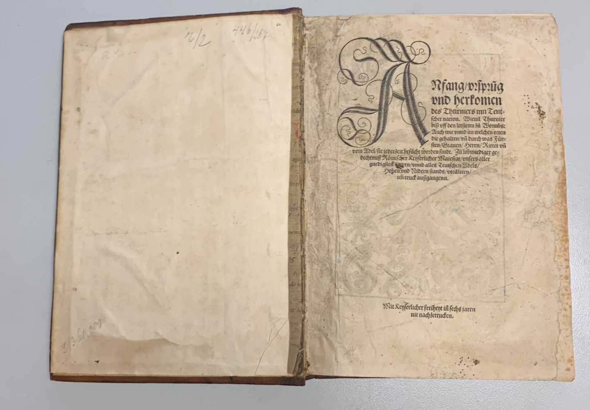 Thurnierbuch. Verlegung Hieronimi Rodlers, Fürstlichen Secretarien Zu Siemern (Simmern) 1532 - Bild 7 aus 8