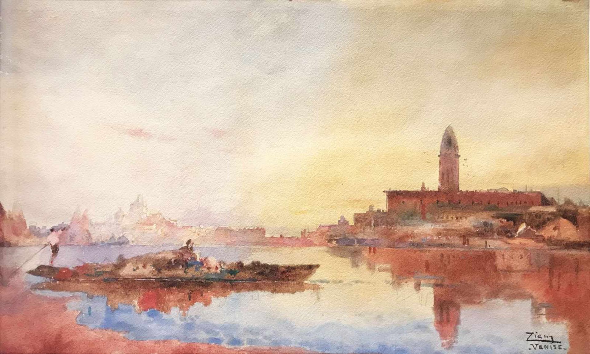 Félix ZIEM (1821-1911), Ansicht von Venedig im Morgendunst, signiert und bez. Venise, rücks. bez.