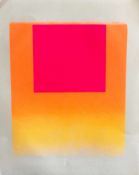 Rupprecht GEIGER (1908-2009), Rotes Feld auf Orange/ Leuchtrot auf Leuchtorange, Farbsiebdruck,