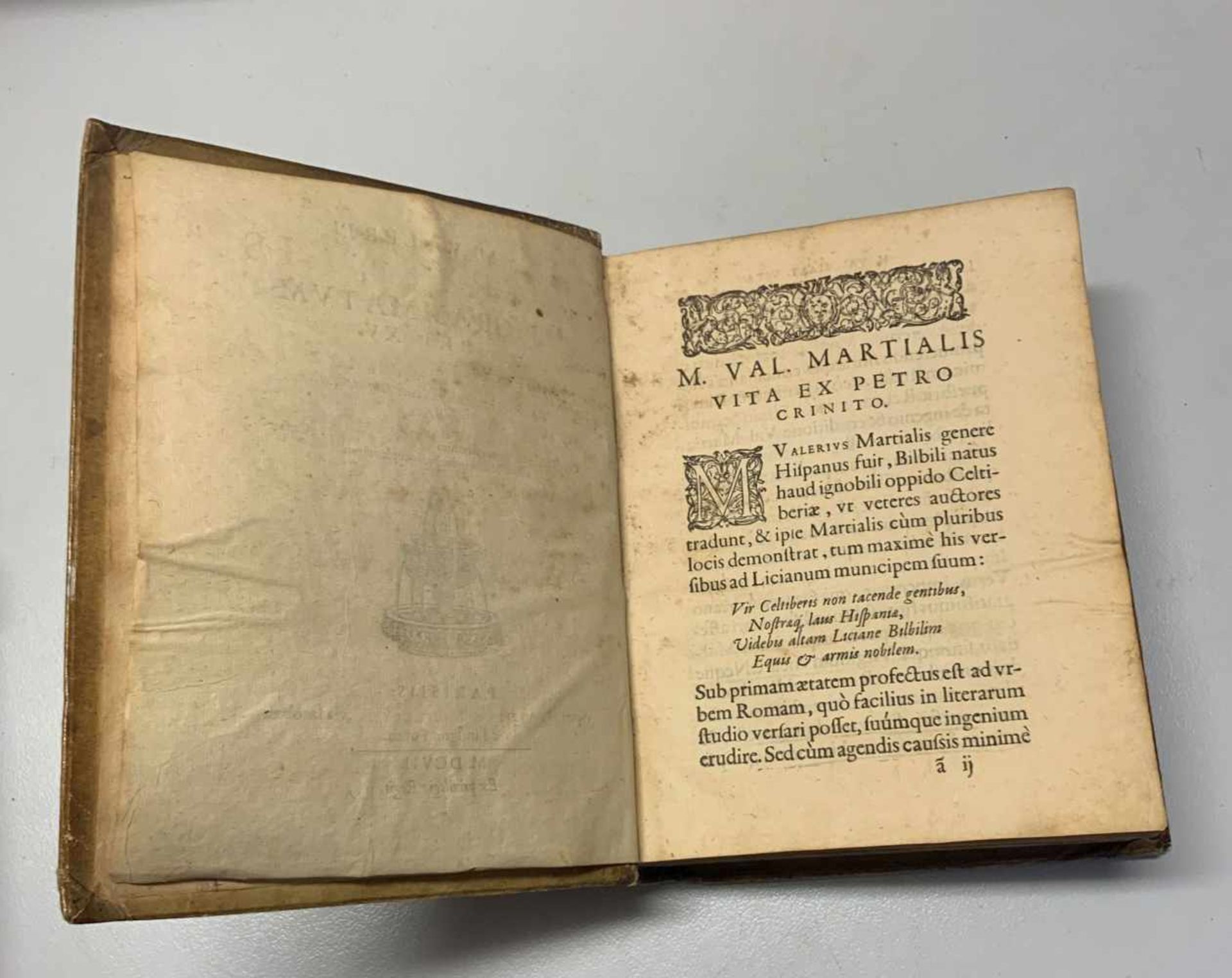 M. Valerii Martialis: Epigrammatum Libri XV. Paris 1607. sächsischer Wappeneinband. Schweinsleder. - Bild 5 aus 8