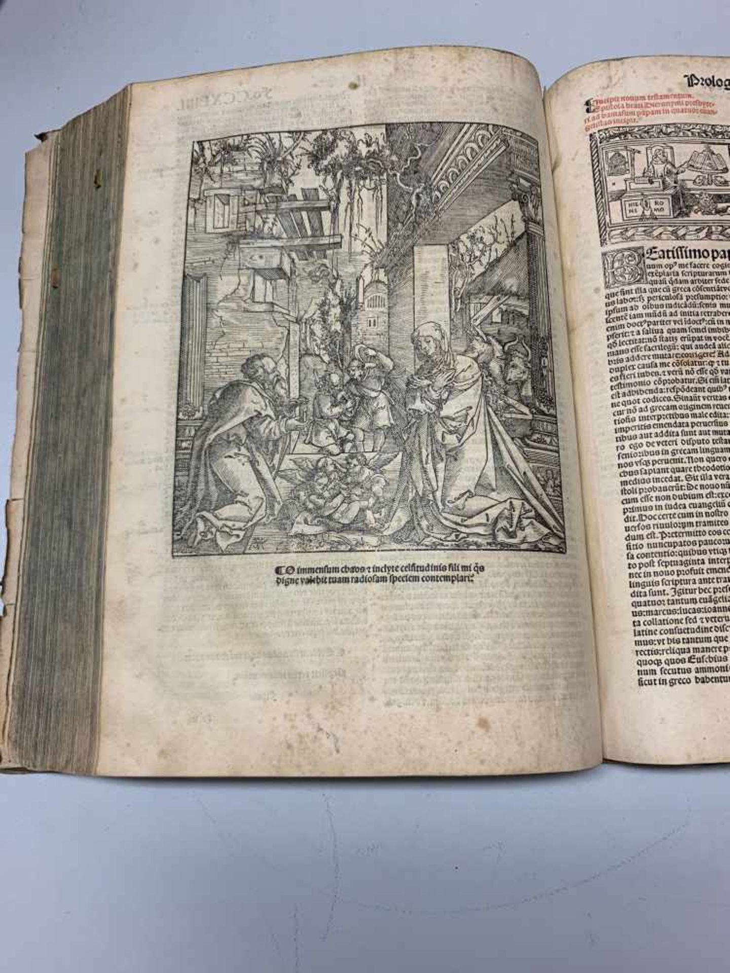 Bibel von 1519. Titel in rot u. schwarz. Holzschnitt monogrammiert: HSK (=Hansspringinsklee). - Image 5 of 9