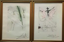Salvador DALI (1904-1989), Paar Lithographien, signiert, E.A., je 26,5 x 18,5 cm (Platte).